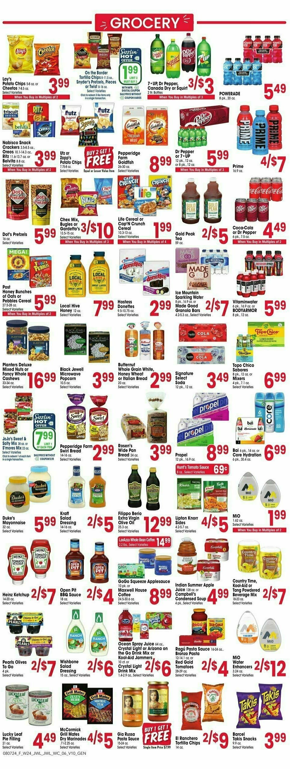 Jewel Osco Weekly Ad from August 7