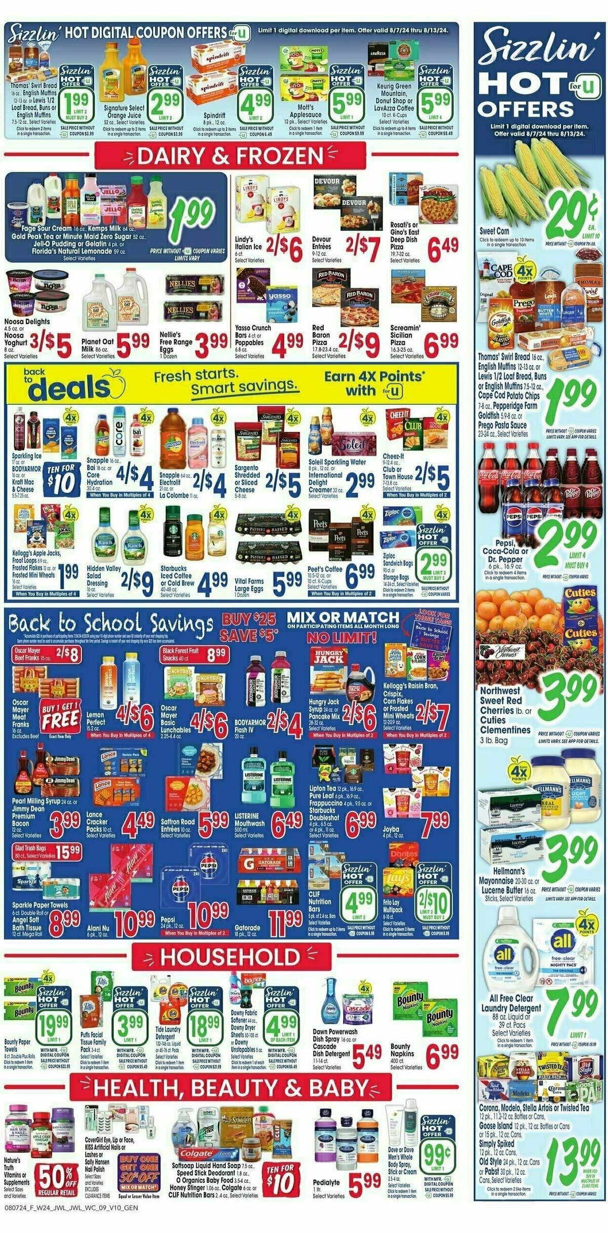 Jewel Osco Weekly Ad from August 7