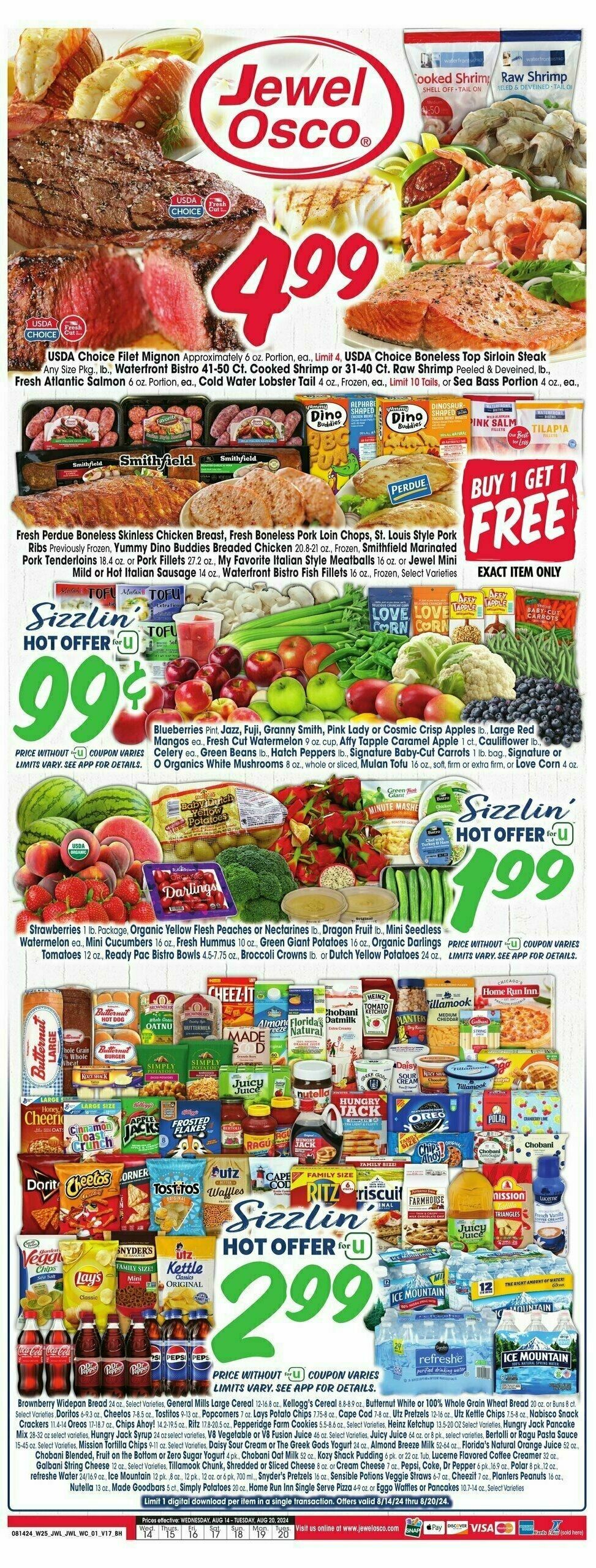 Jewel Osco Weekly Ad from August 14