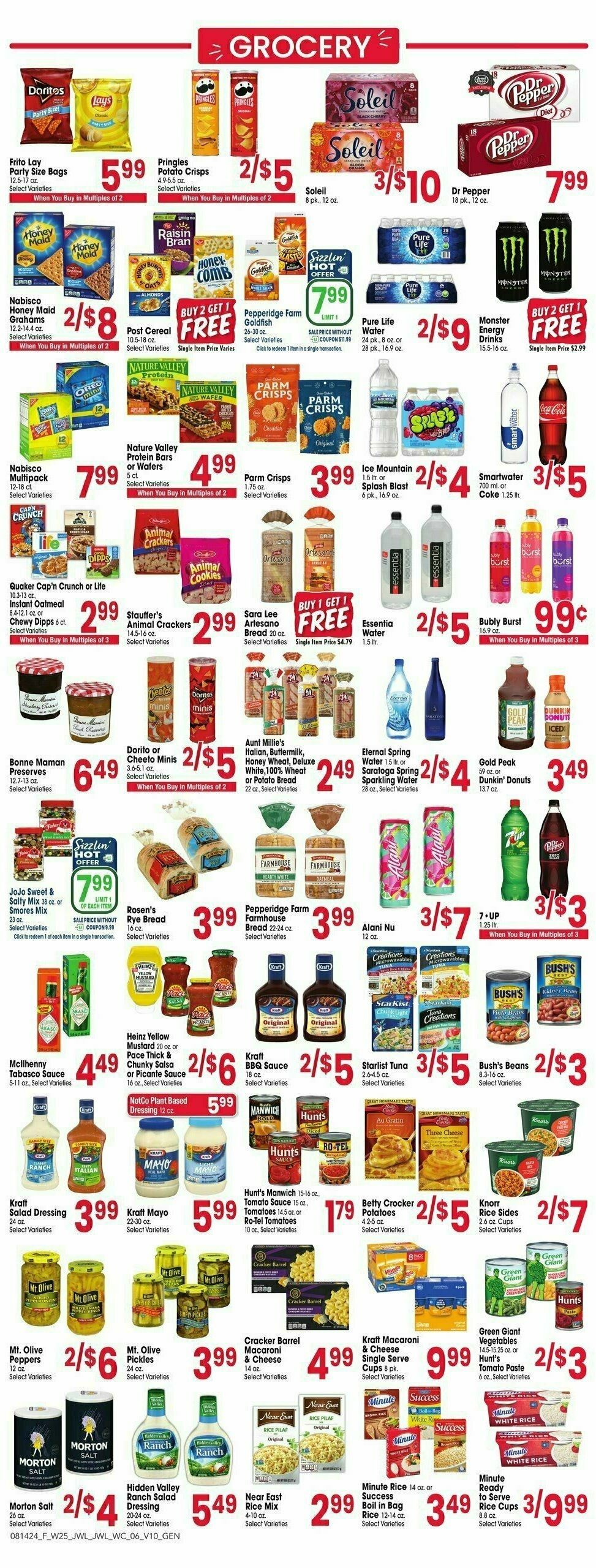 Jewel Osco Weekly Ad from August 14