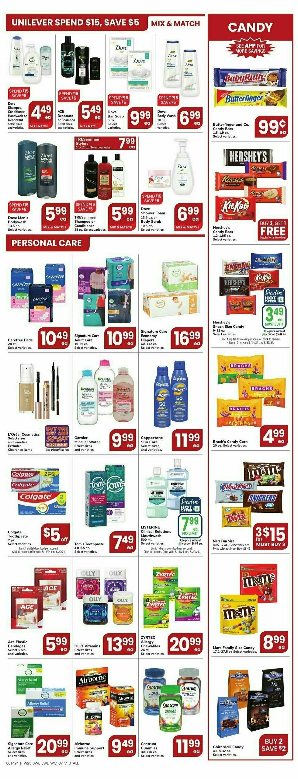 Jewel Osco Weekly Ad from August 14