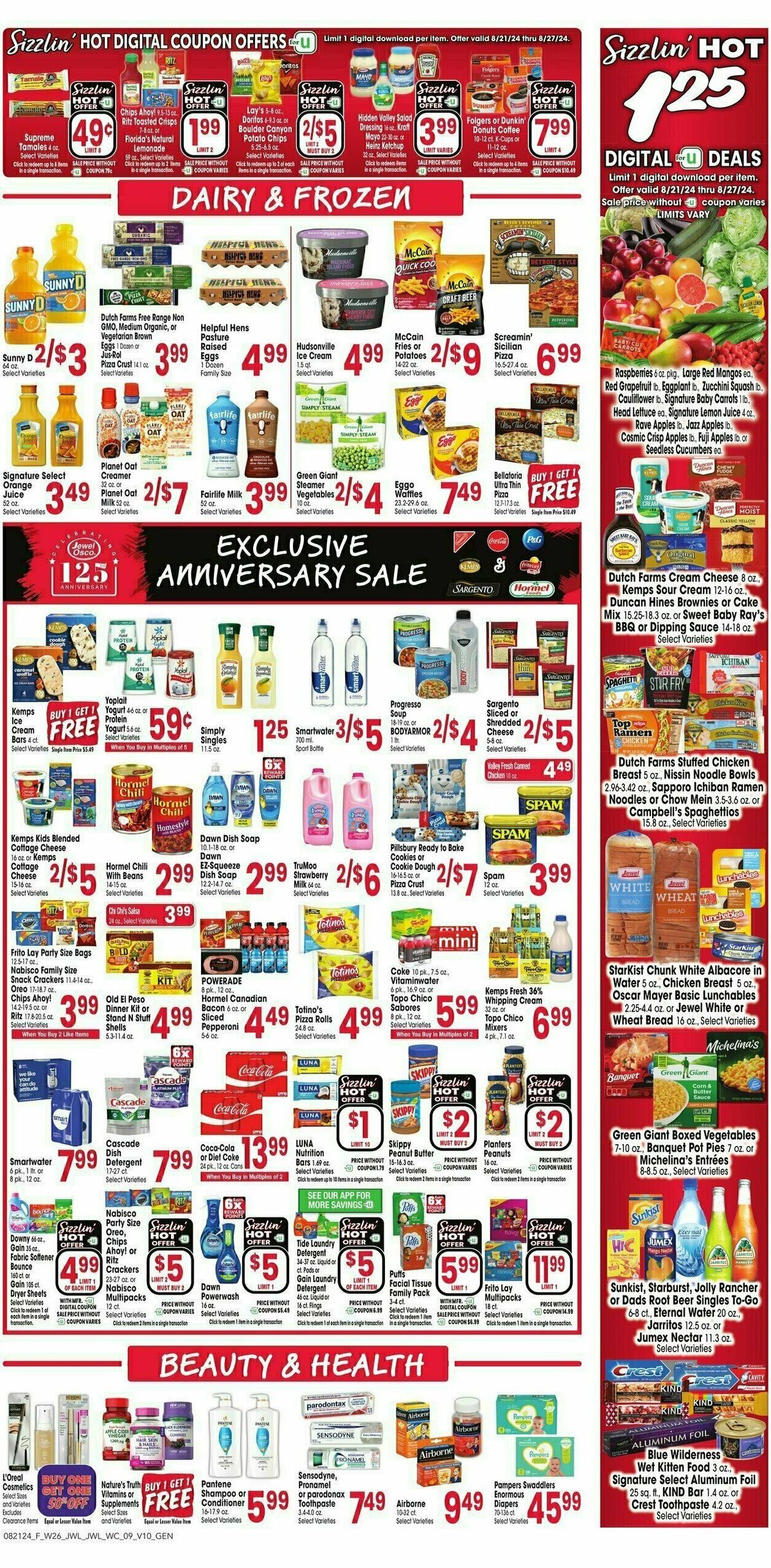 Jewel Osco Weekly Ad from August 21