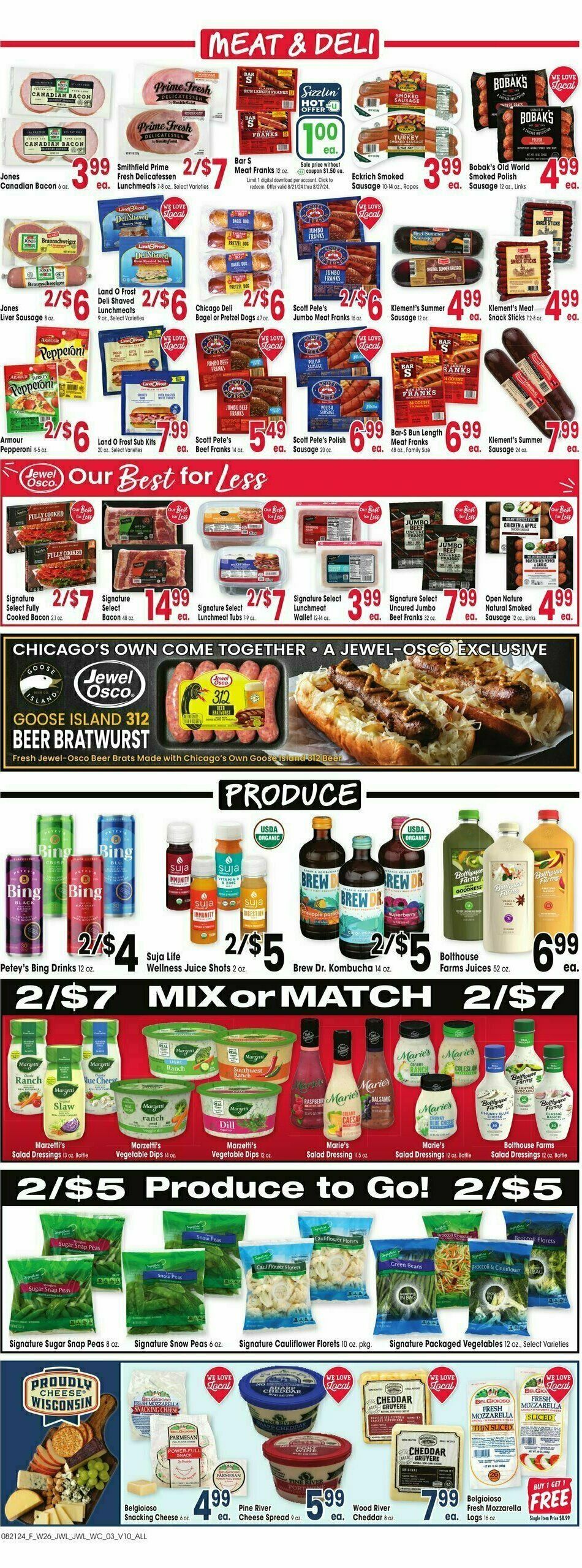 Jewel Osco Weekly Ad from August 21