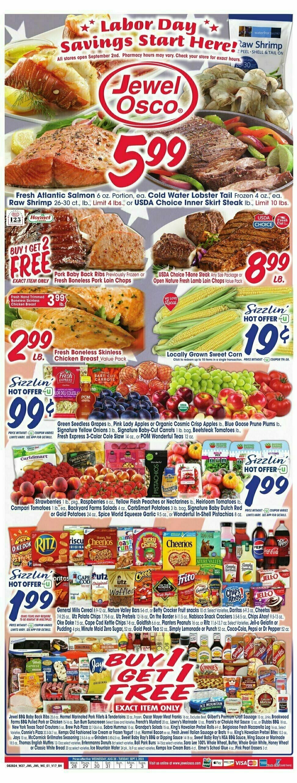 Jewel Osco Weekly Ad from August 28