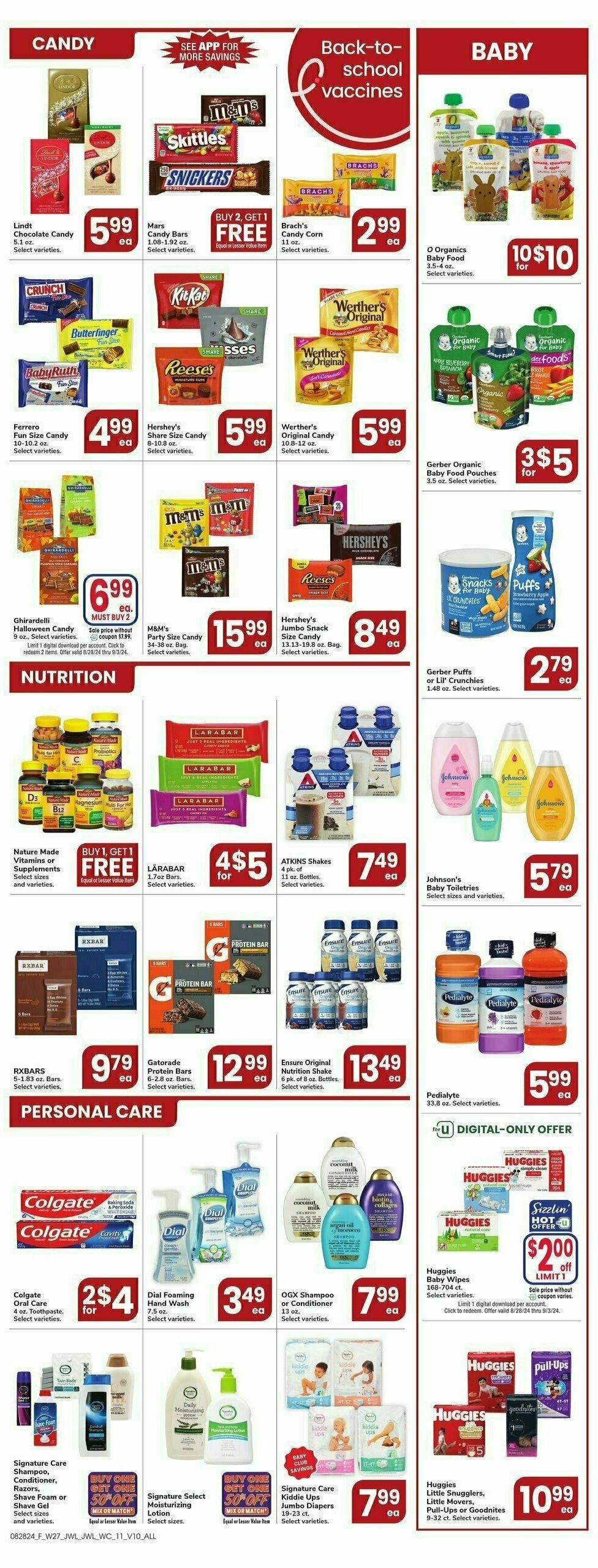 Jewel Osco Weekly Ad from August 28