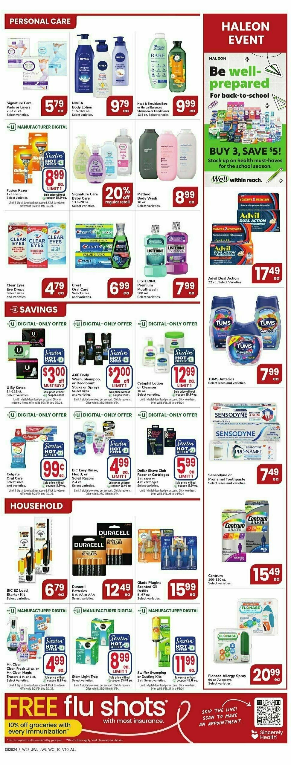 Jewel Osco Weekly Ad from August 28