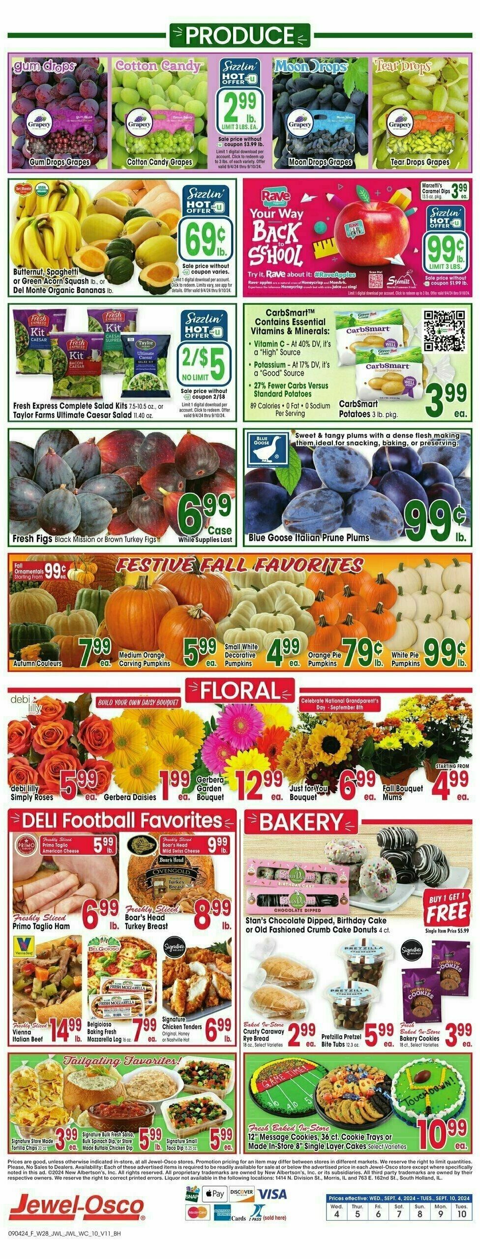 Jewel Osco Weekly Ad from September 4