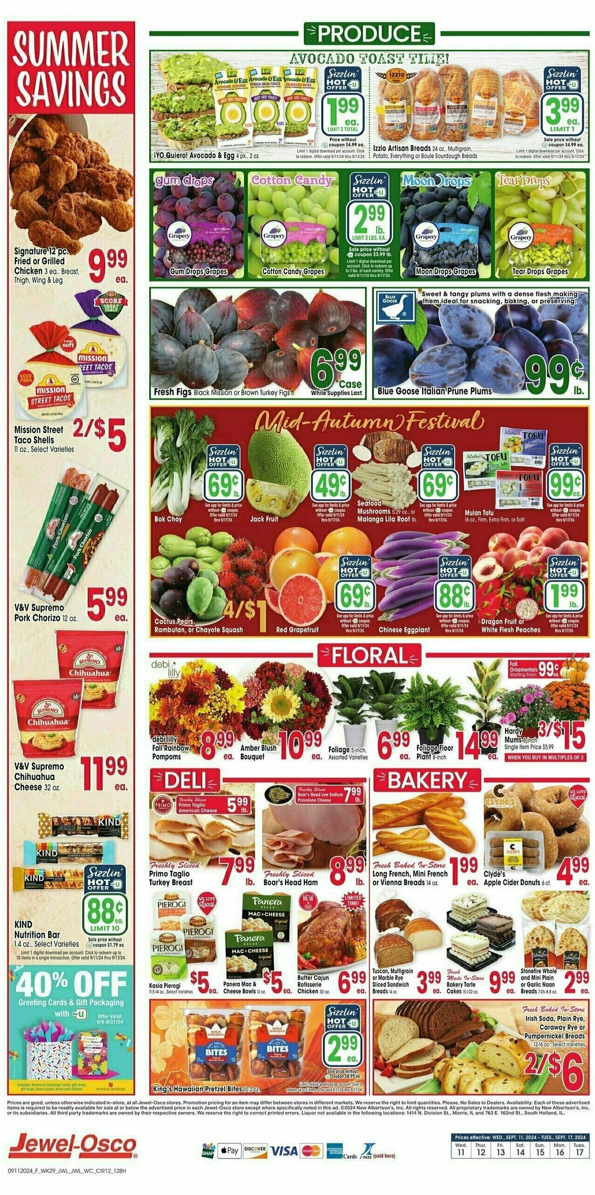 Jewel Osco Weekly Ad from September 11