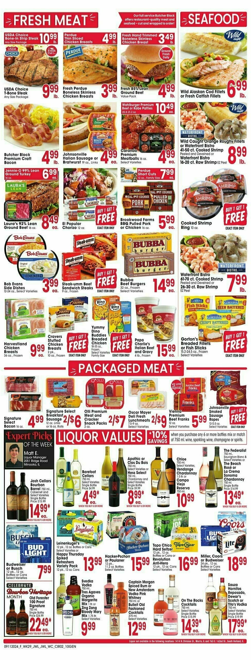 Jewel Osco Weekly Ad from September 11