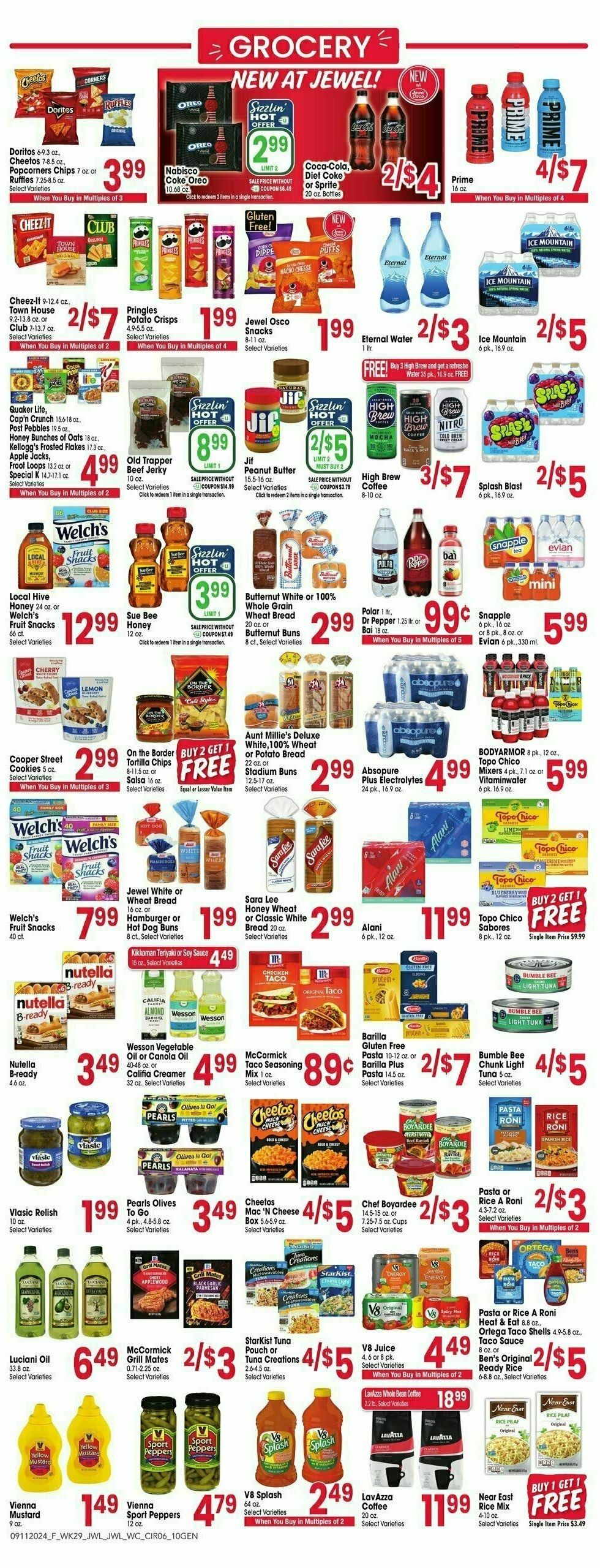 Jewel Osco Weekly Ad from September 11