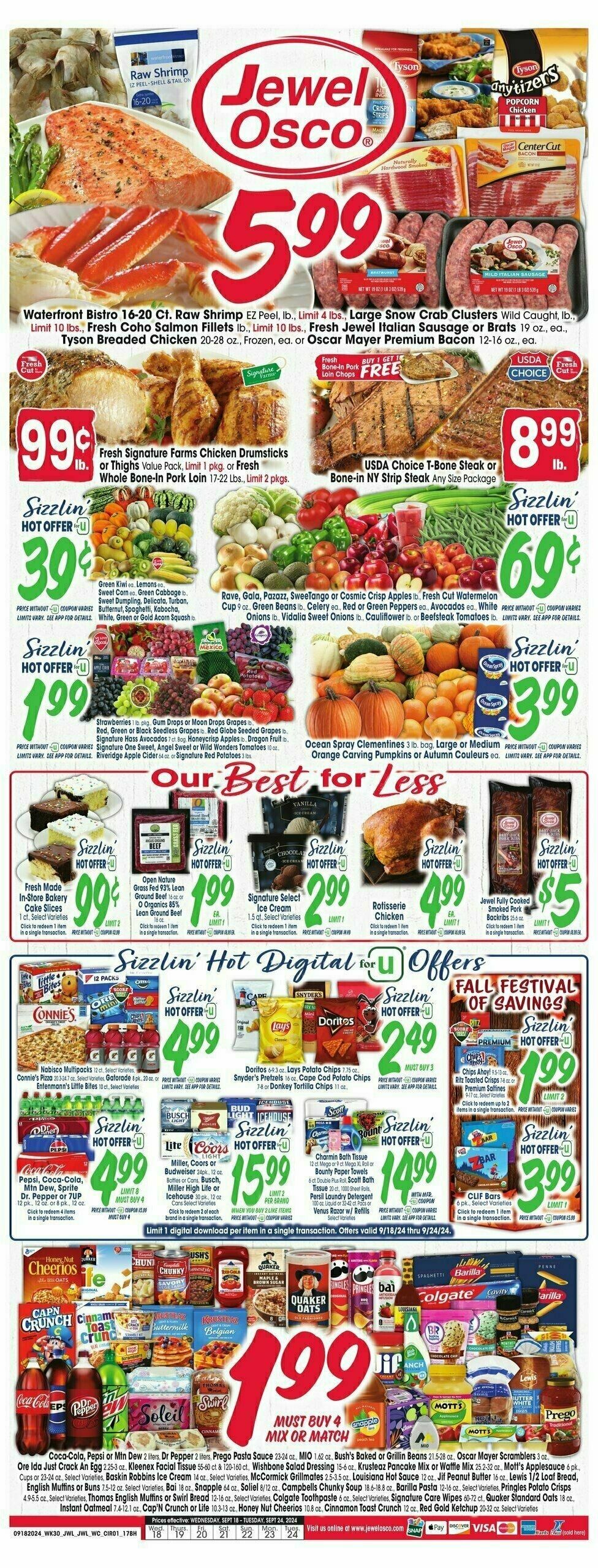 Jewel Osco Weekly Ad from September 18