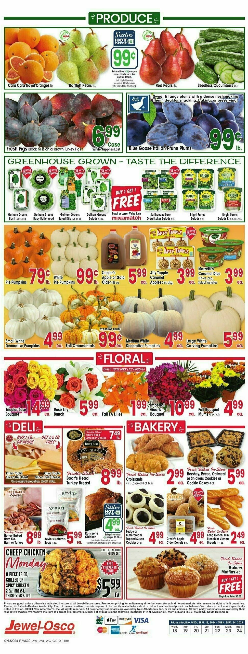 Jewel Osco Weekly Ad from September 18