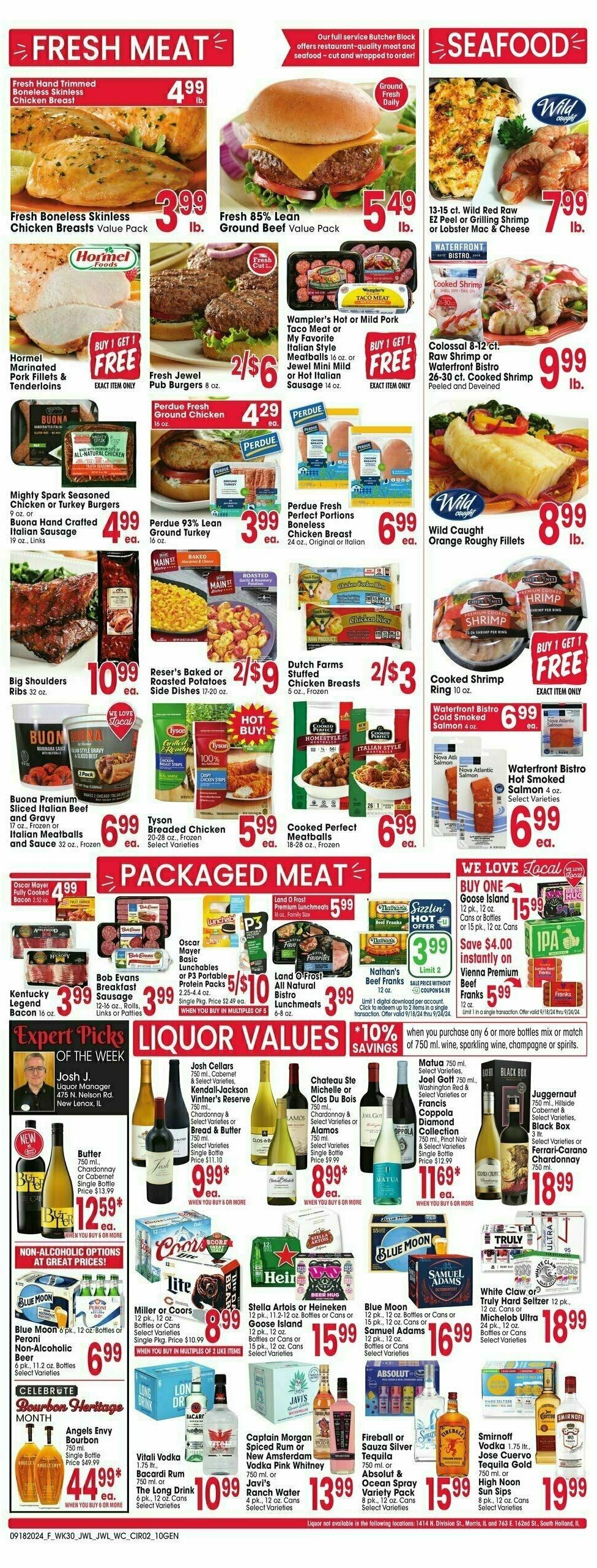 Jewel Osco Weekly Ad from September 18