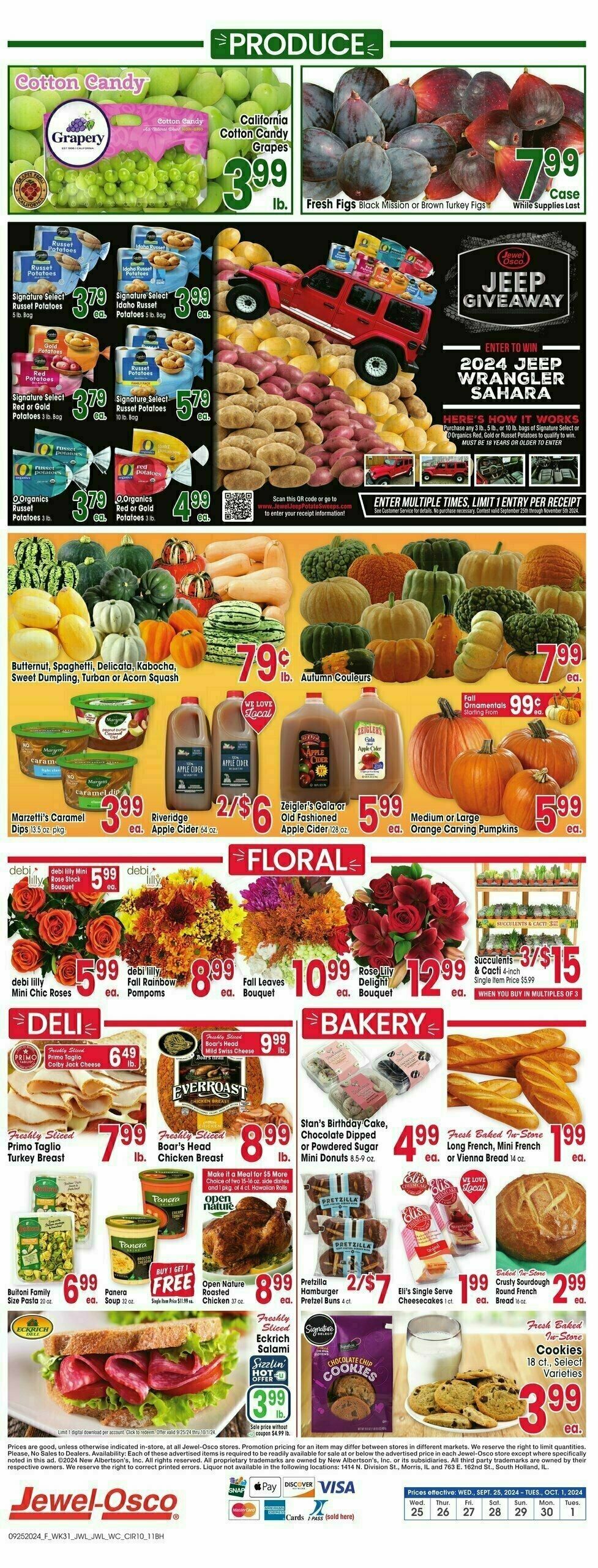 Jewel Osco Weekly Ad from September 25