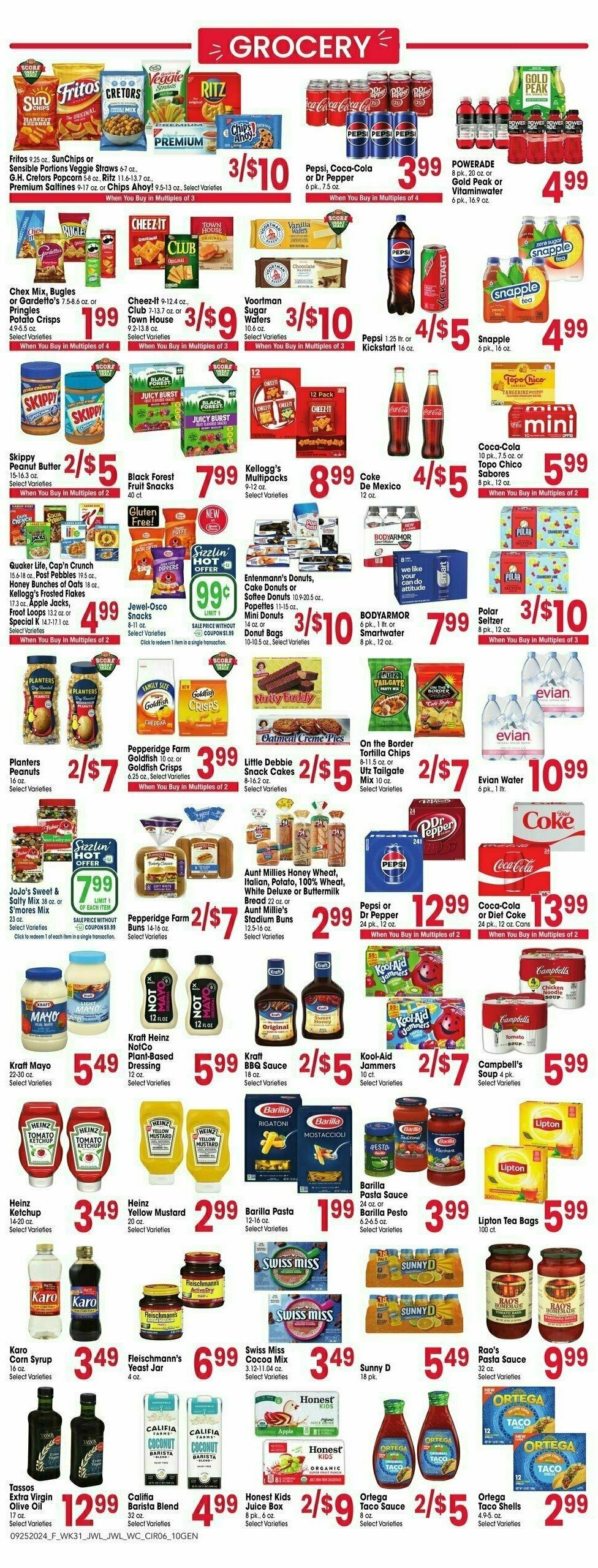 Jewel Osco Weekly Ad from September 25