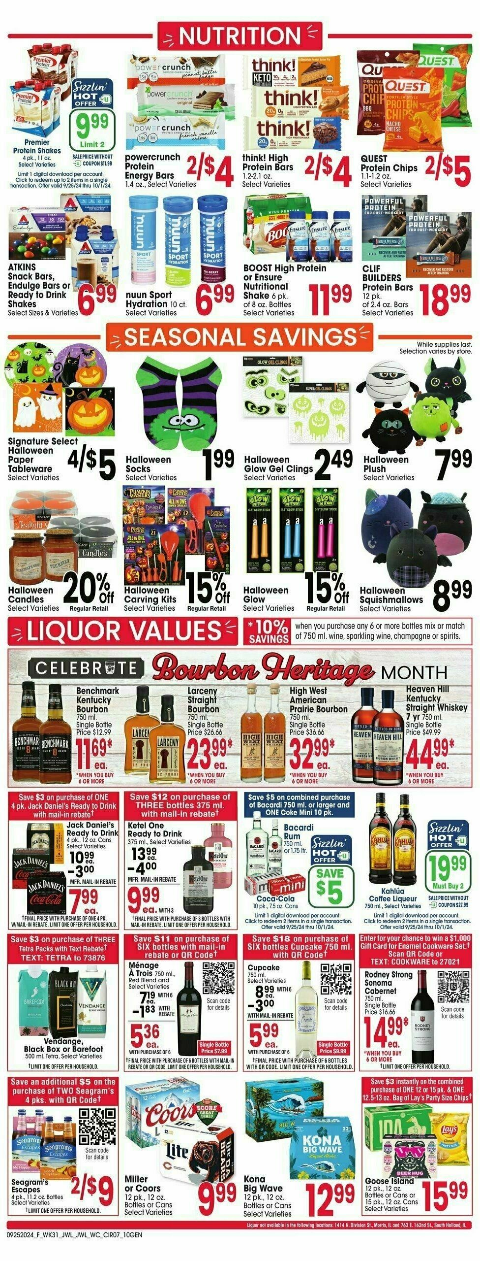 Jewel Osco Weekly Ad from September 25