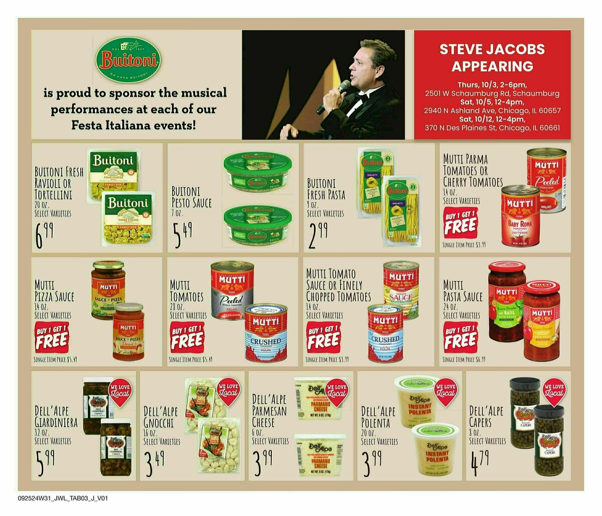 Jewel Osco Specialty Publication Weekly Ad from September 25