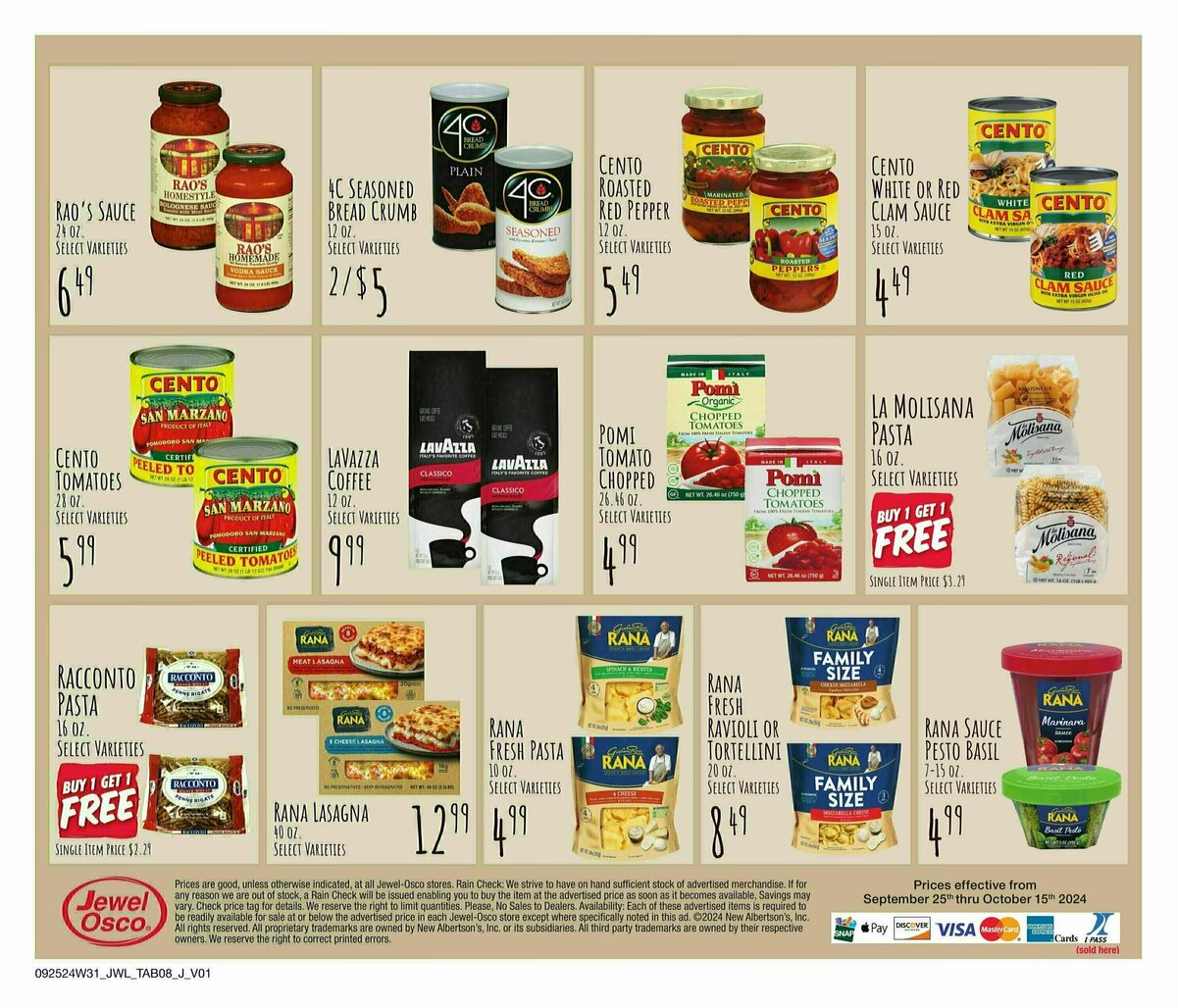 Jewel Osco Specialty Publication Weekly Ad from September 25