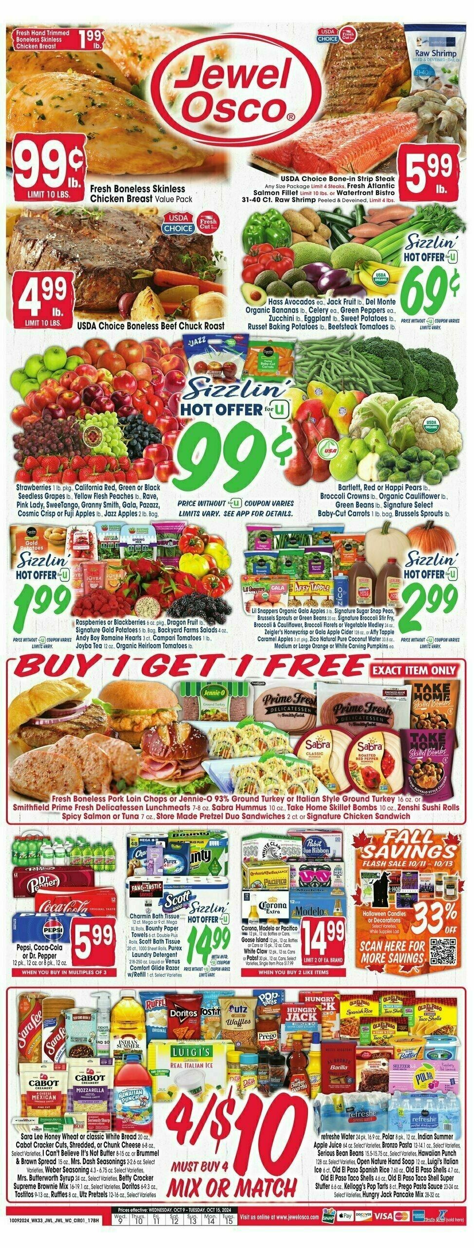 Jewel Osco Weekly Ad from October 9