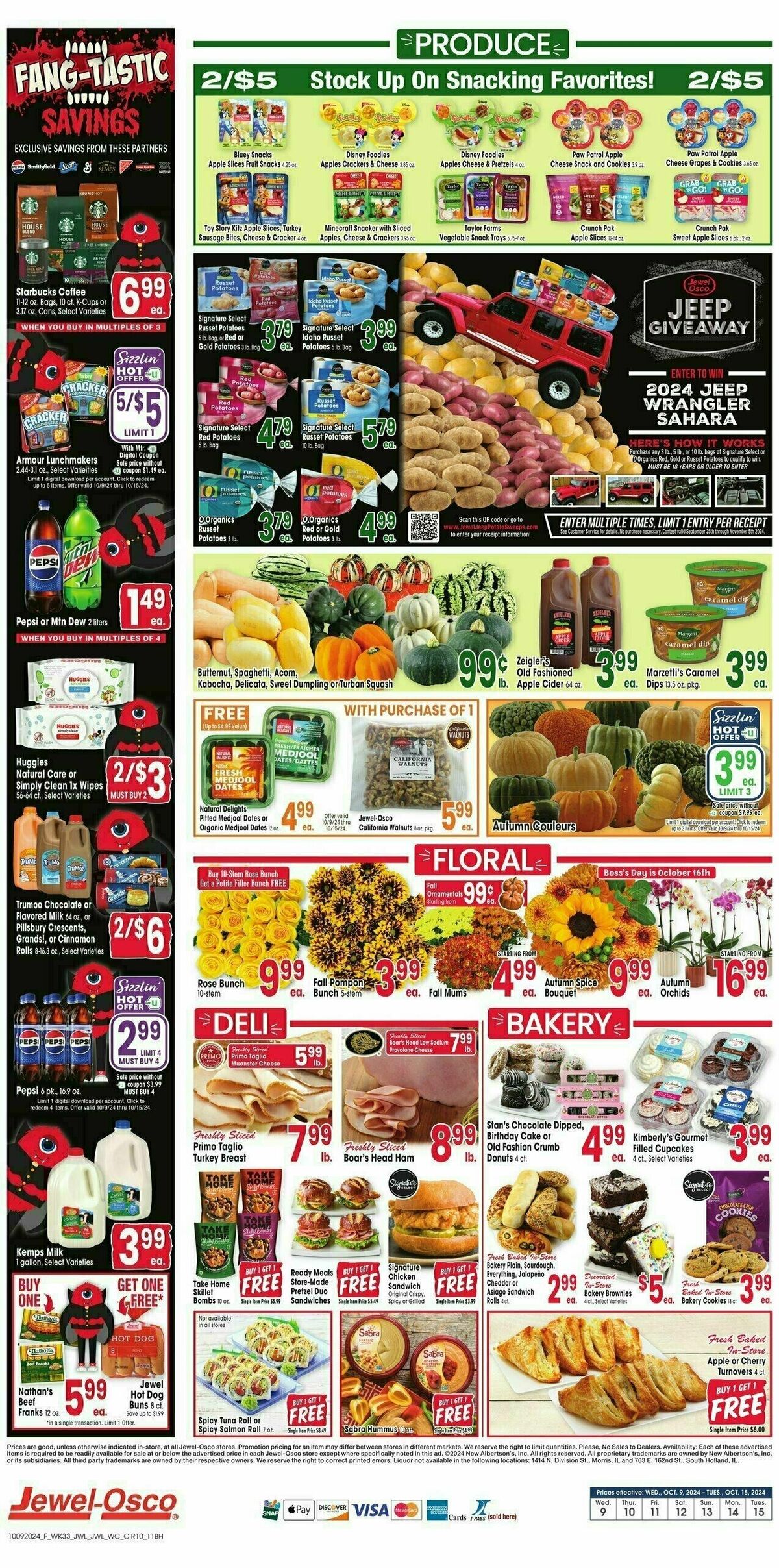 Jewel Osco Weekly Ad from October 9