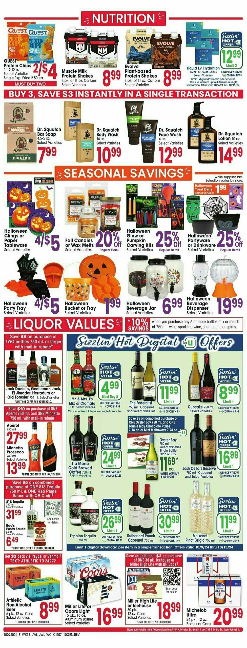 Jewel Osco Weekly Ad from October 9