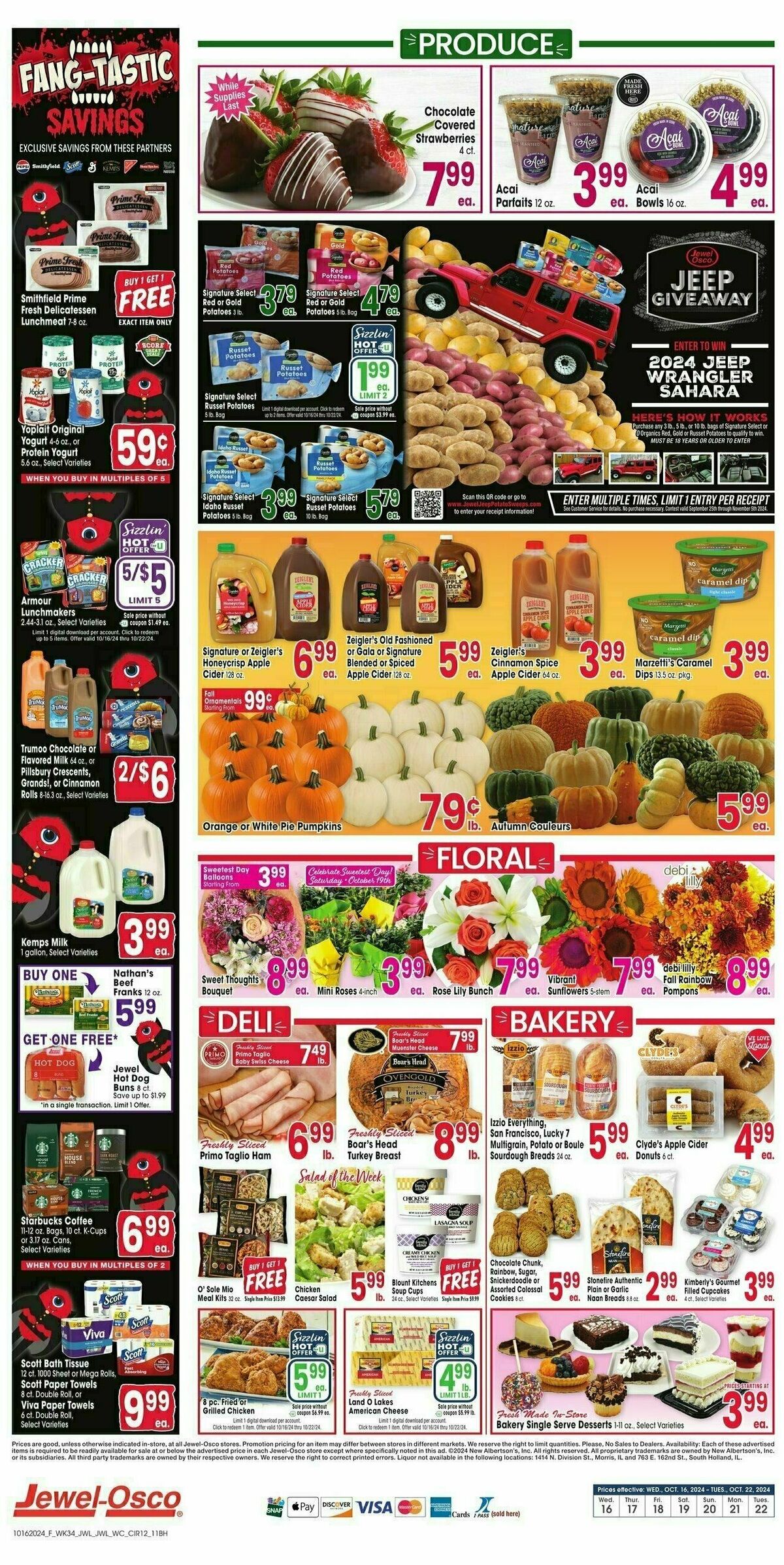 Jewel Osco Weekly Ad from October 16