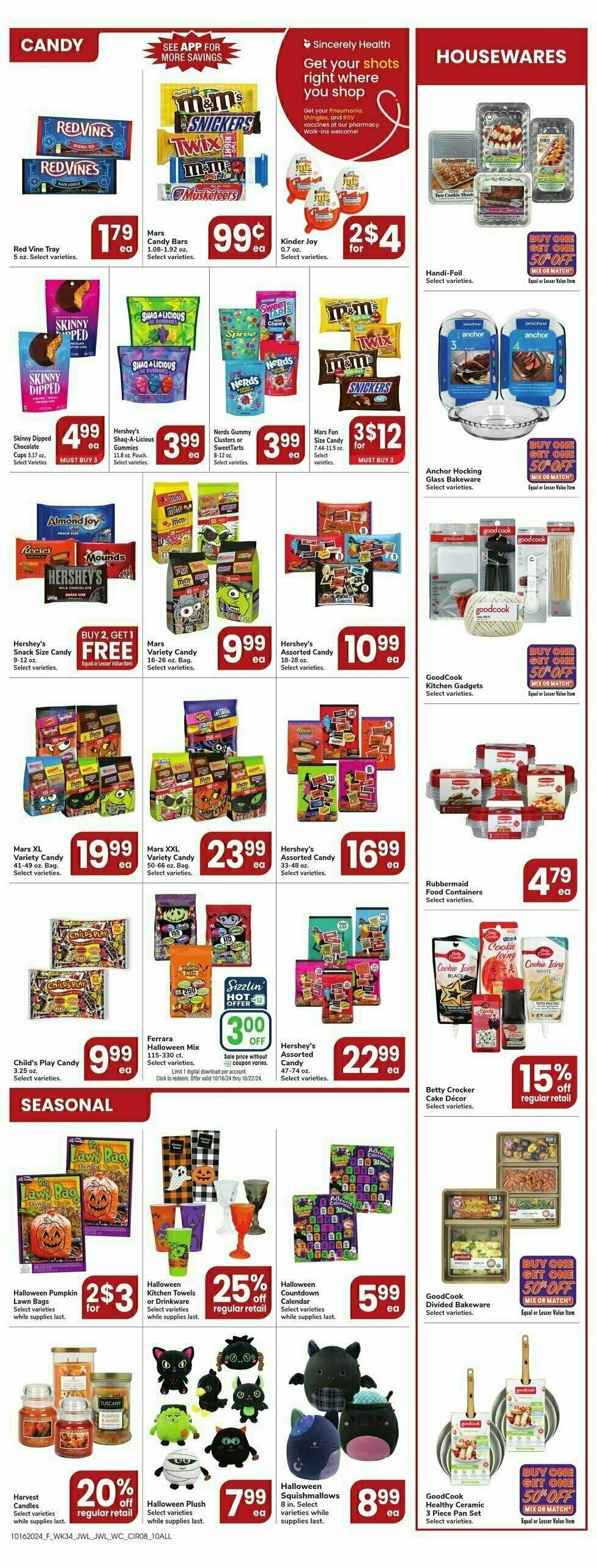 Jewel Osco Weekly Ad from October 16