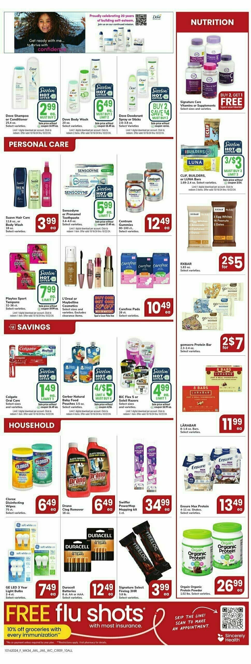 Jewel Osco Weekly Ad from October 16