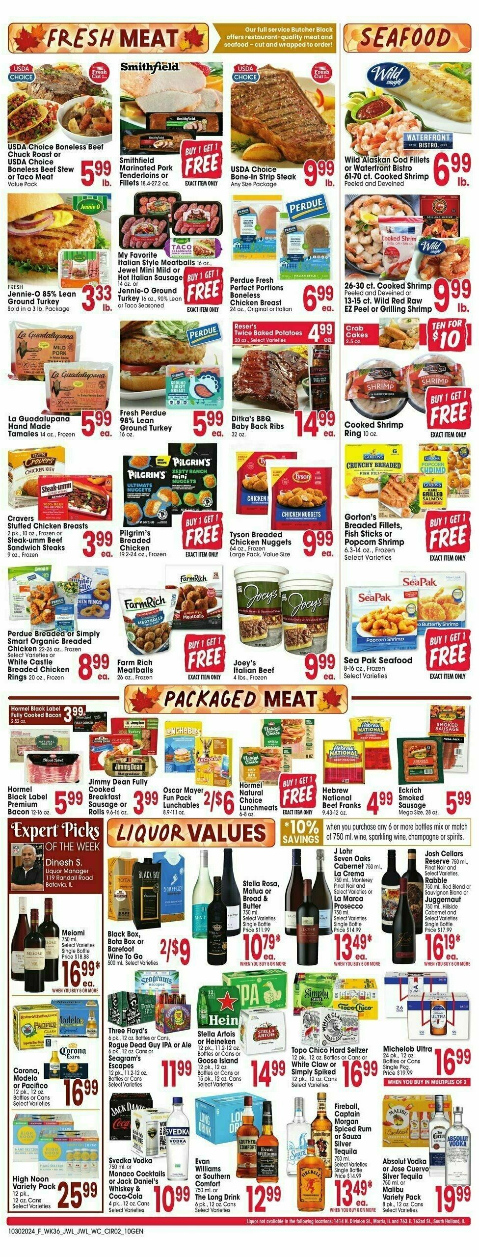 Jewel Osco Weekly Ad from October 30