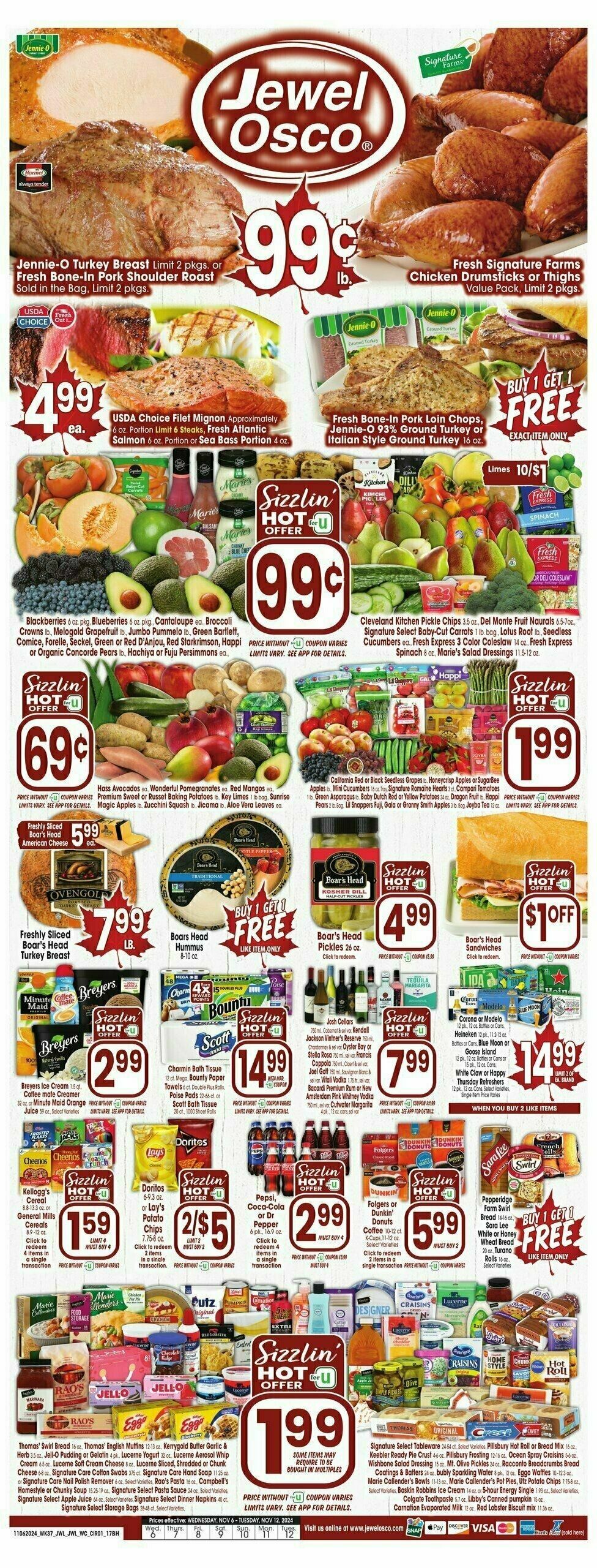 Jewel Osco Weekly Ad from November 6