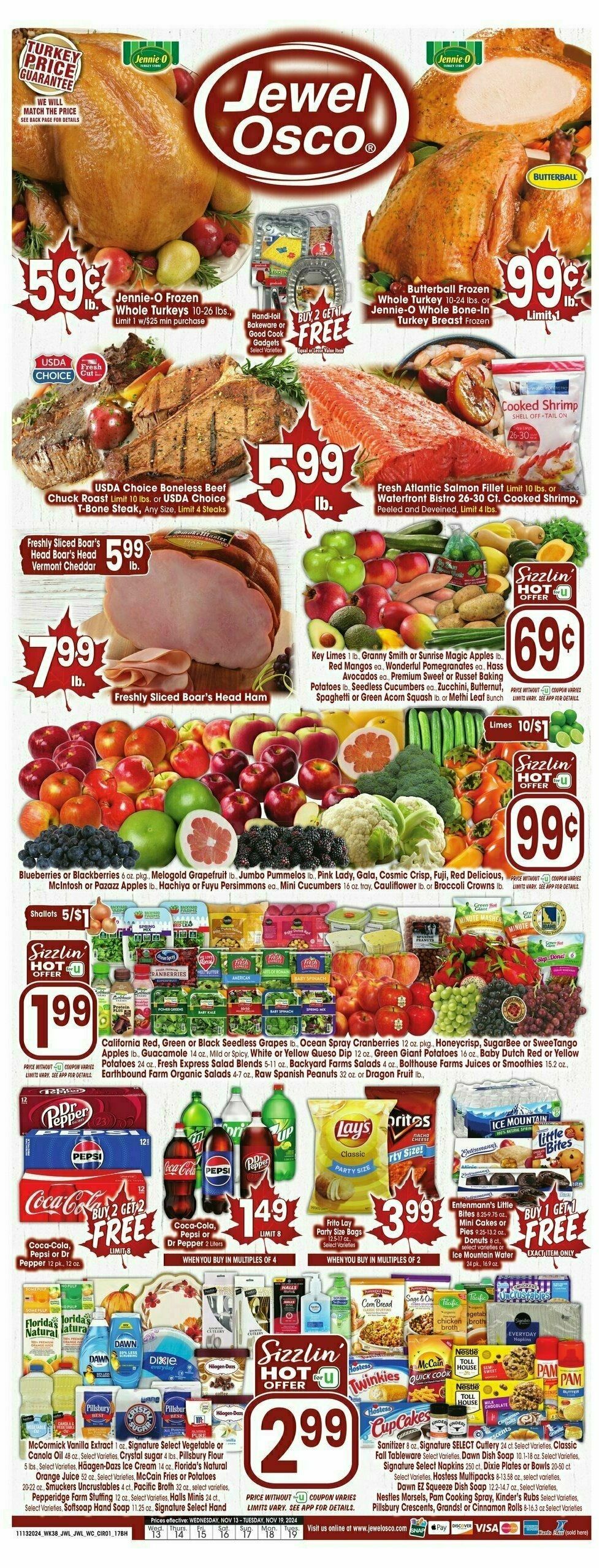 Jewel Osco Weekly Ad from November 13