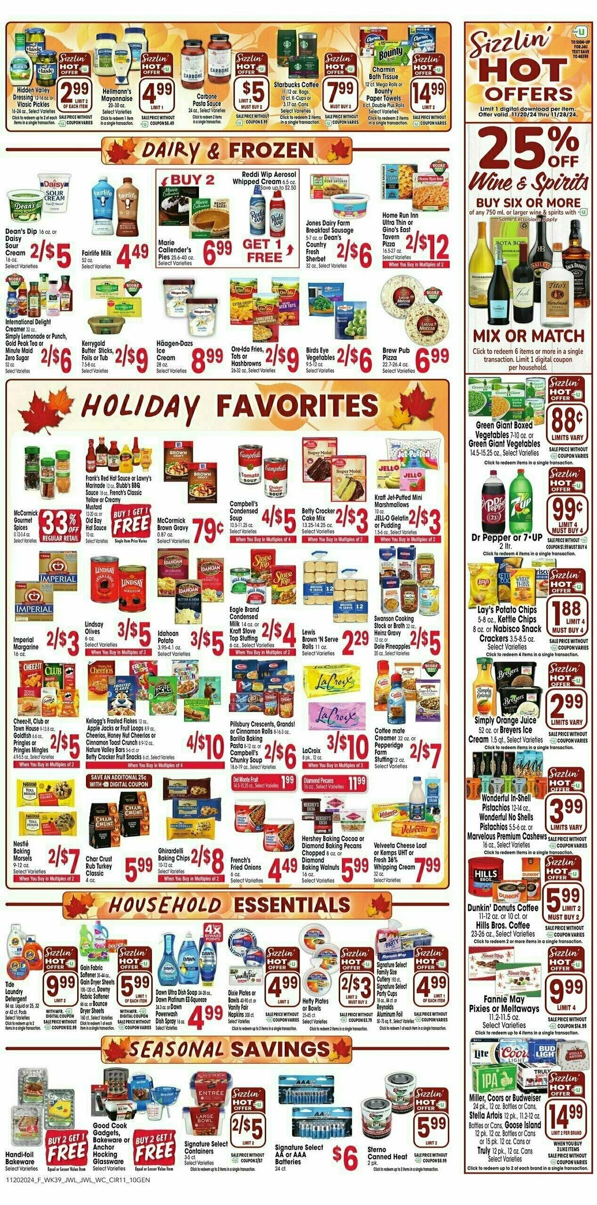 Jewel Osco Weekly Ad from November 20