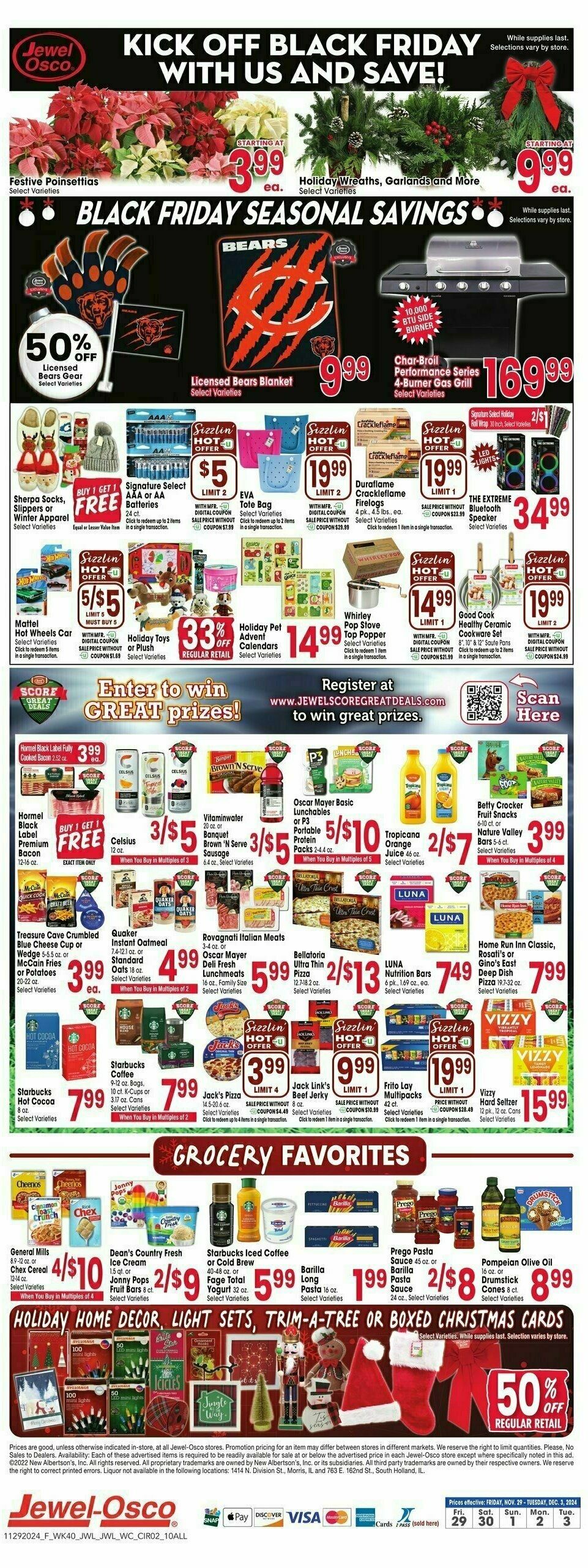 Jewel Osco Weekly Ad from November 29