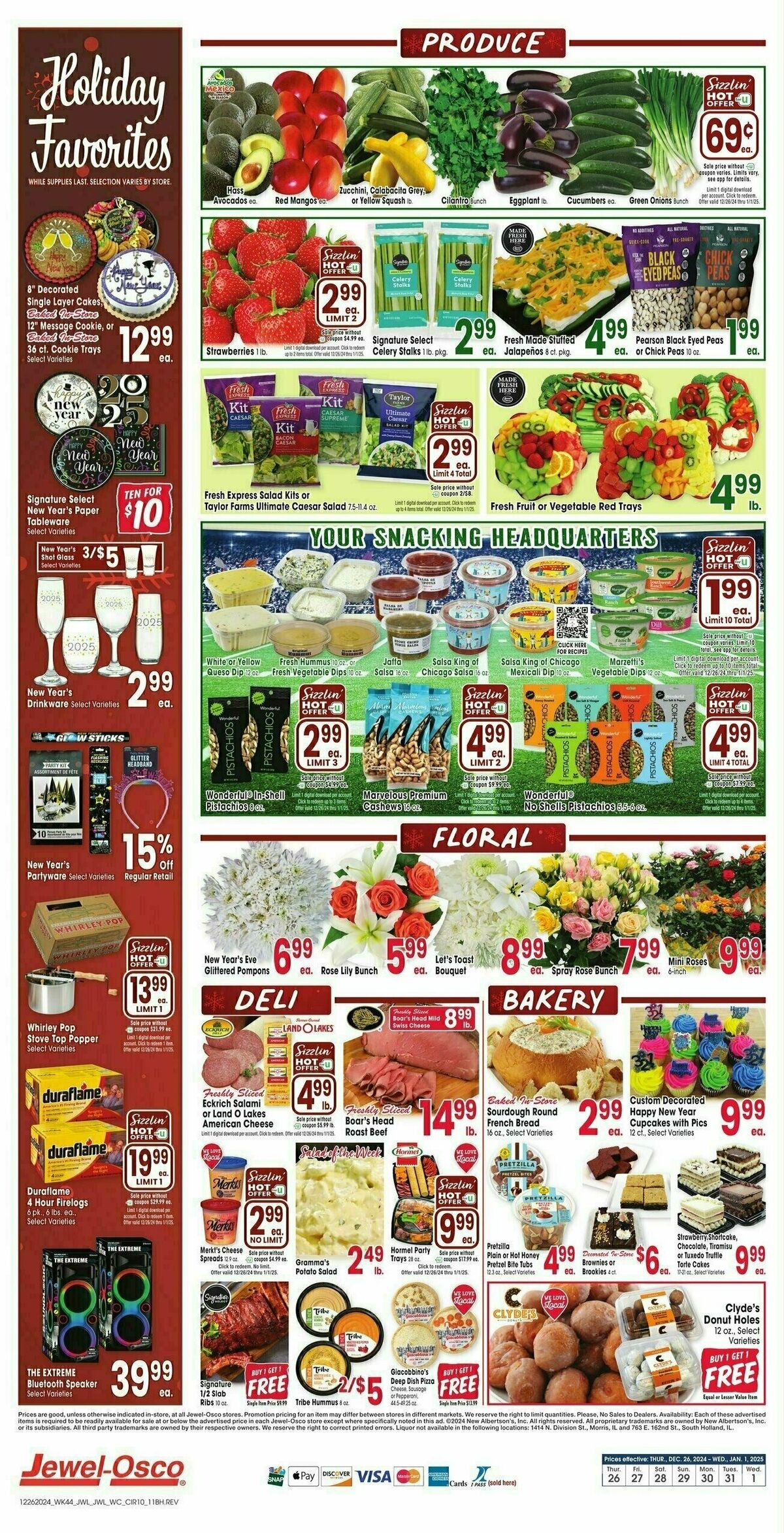 Jewel Osco Weekly Ad from December 26