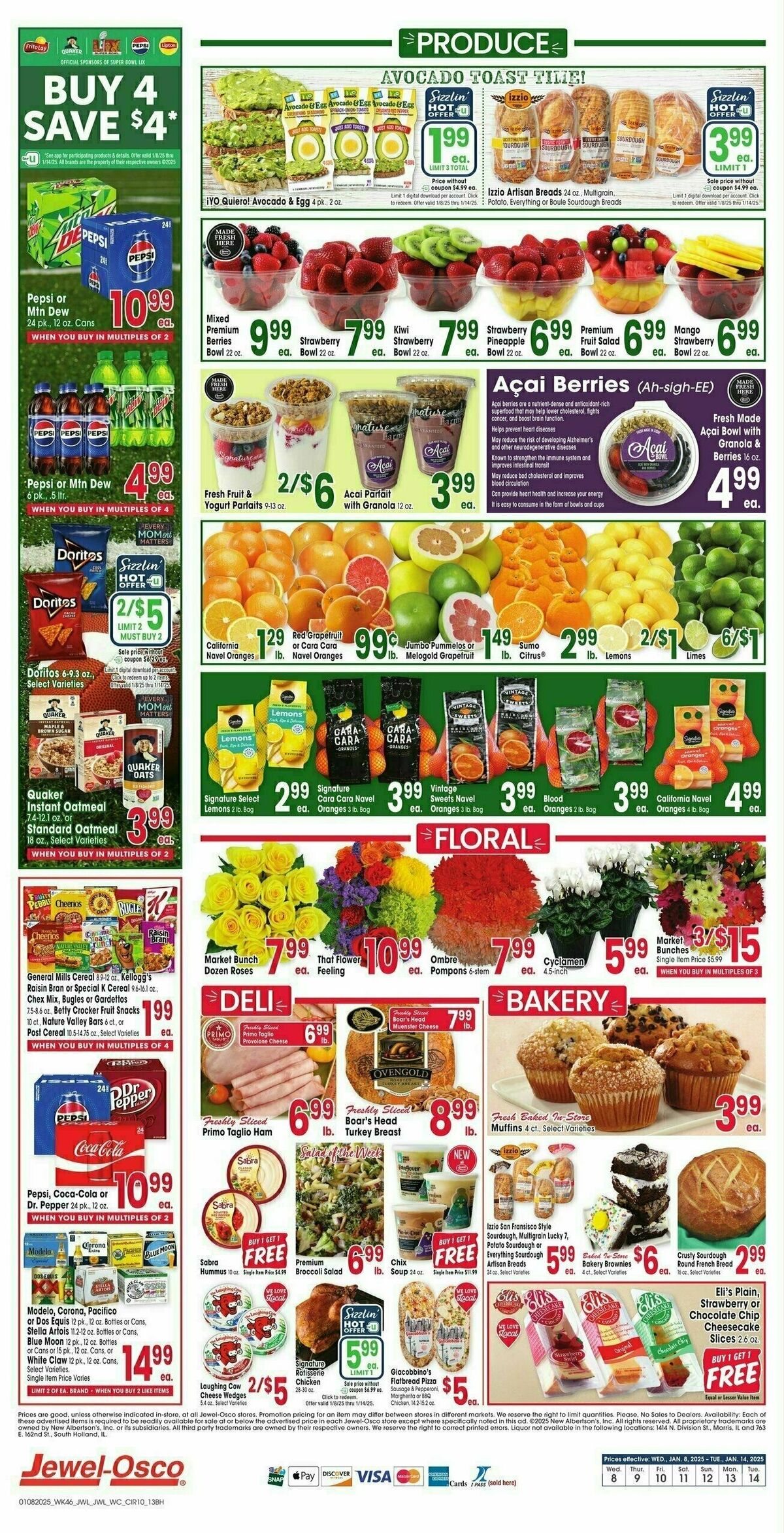 Jewel Osco Weekly Ad from January 8