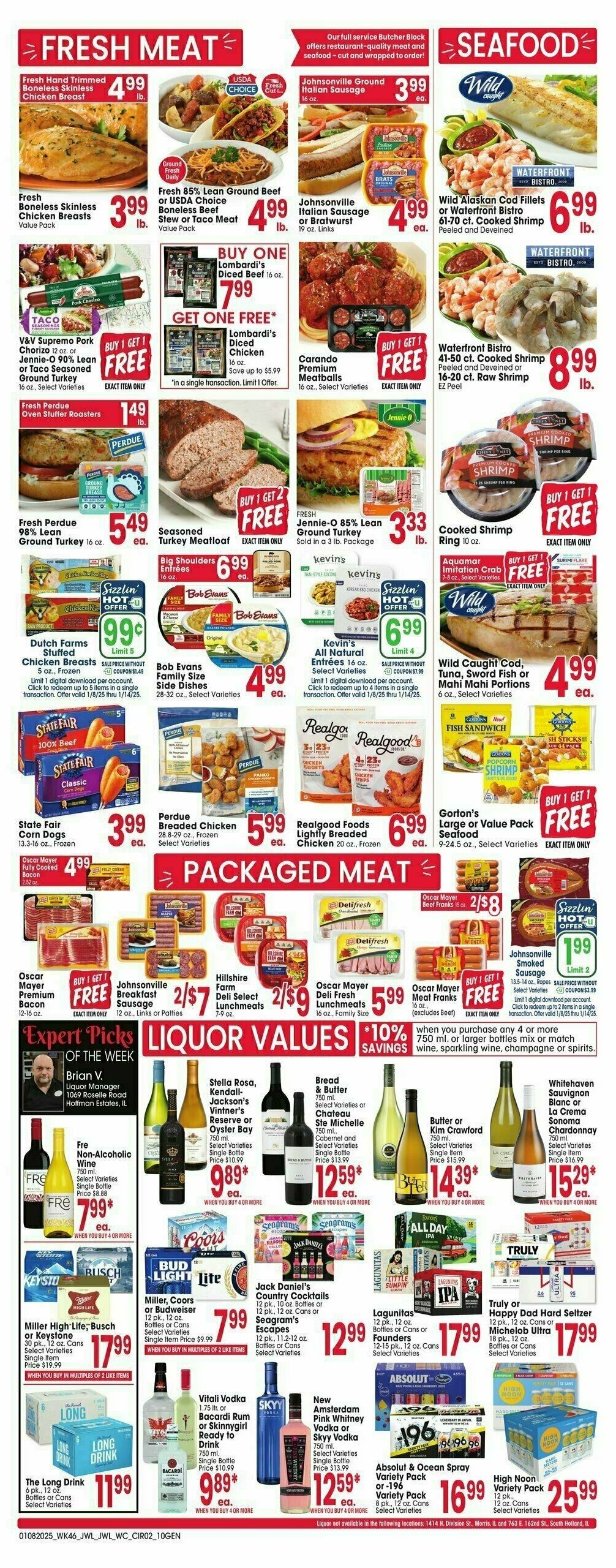 Jewel Osco Weekly Ad from January 8