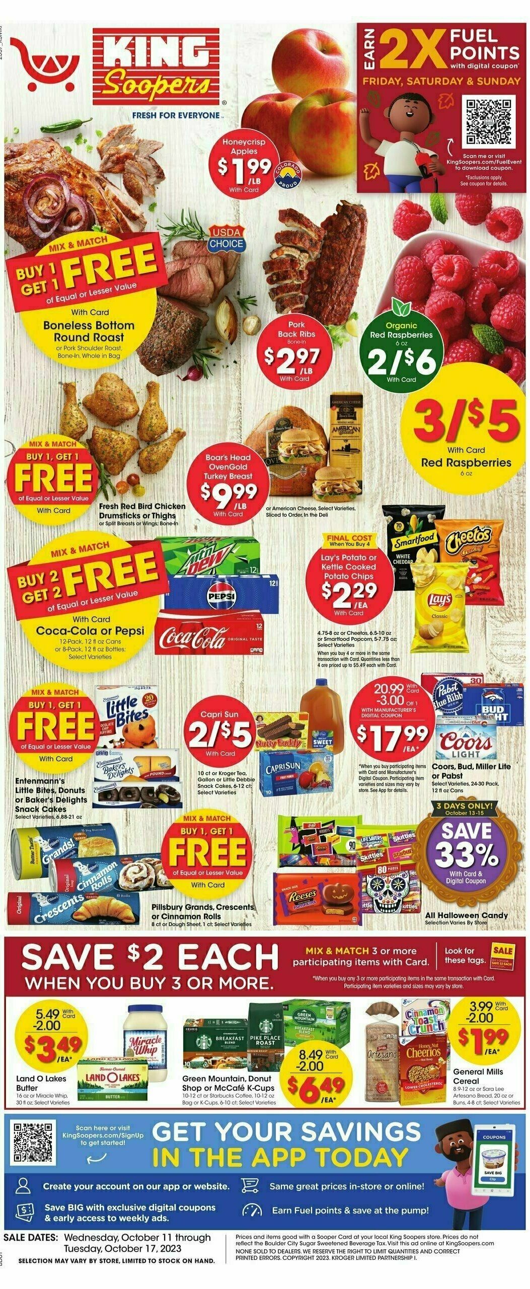 King Soopers Weekly Ad from October 11