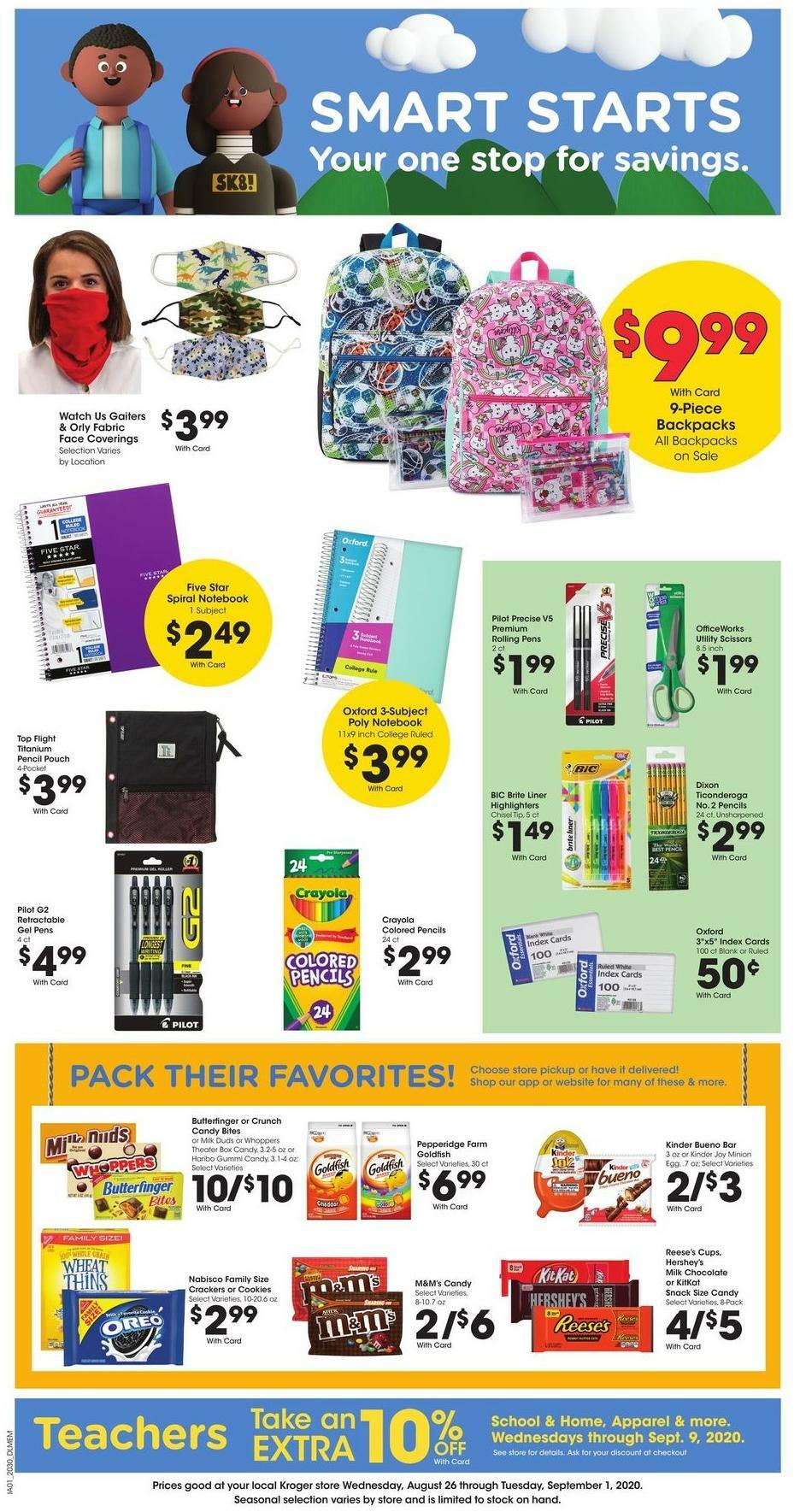 Kroger Weekly Ad from August 26