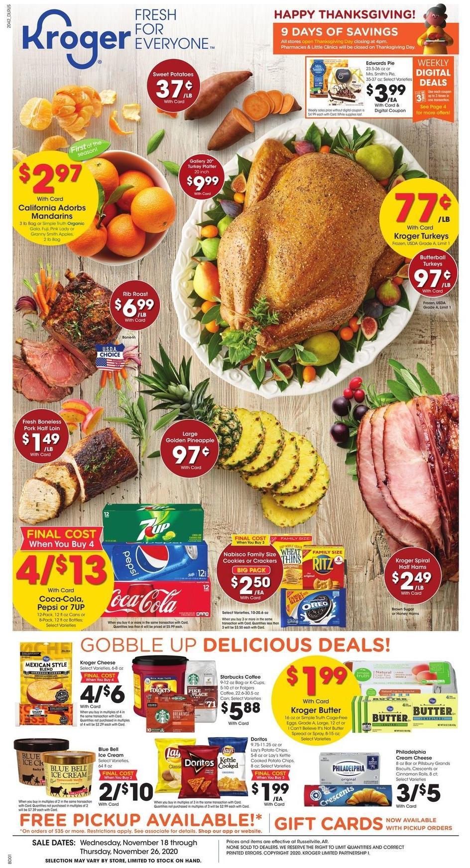 Kroger Weekly Ad from November 18