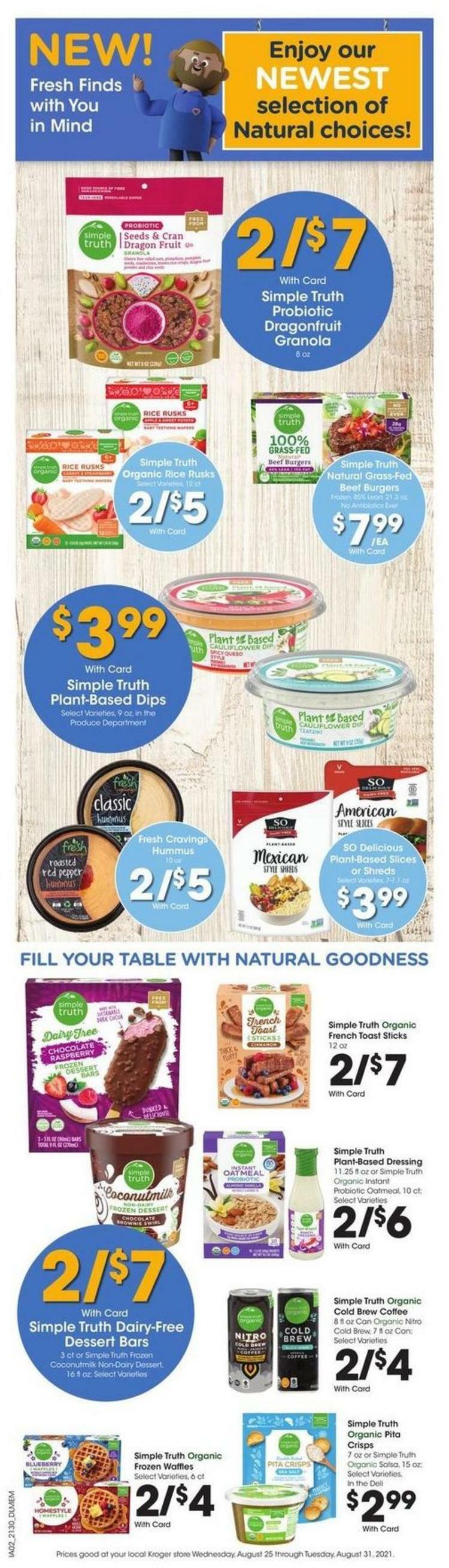 Kroger Weekly Ad from August 25