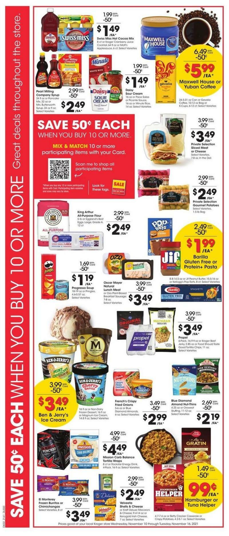 Kroger Weekly Ad from November 10