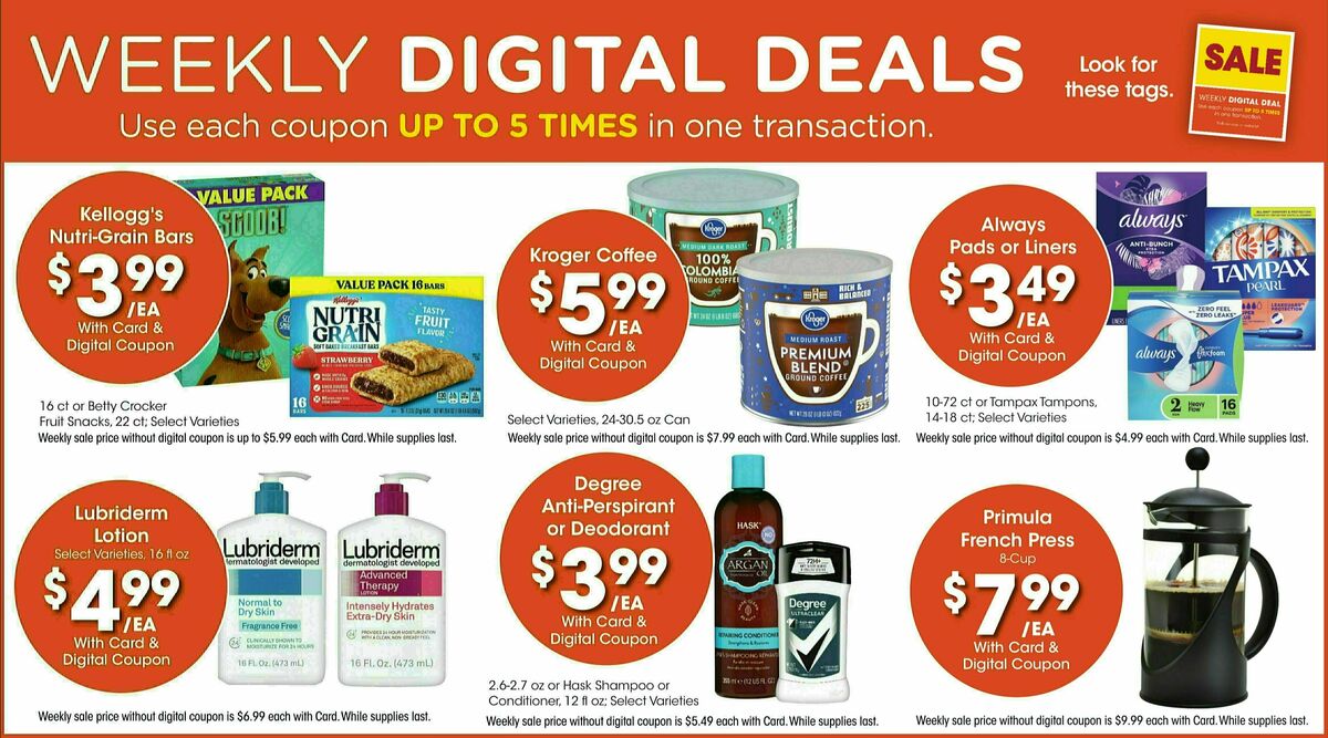 Kroger Weekly Ad from November 1