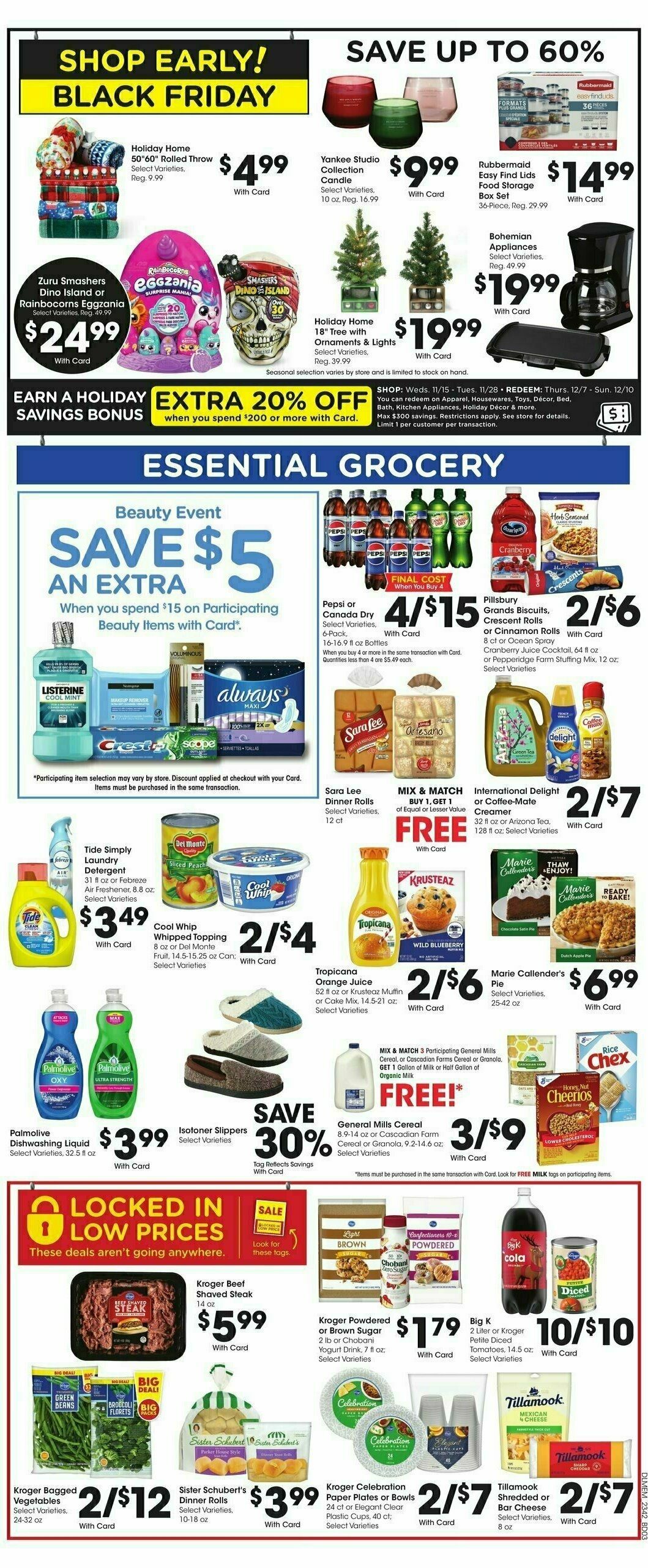 Kroger Weekly Ad from November 15