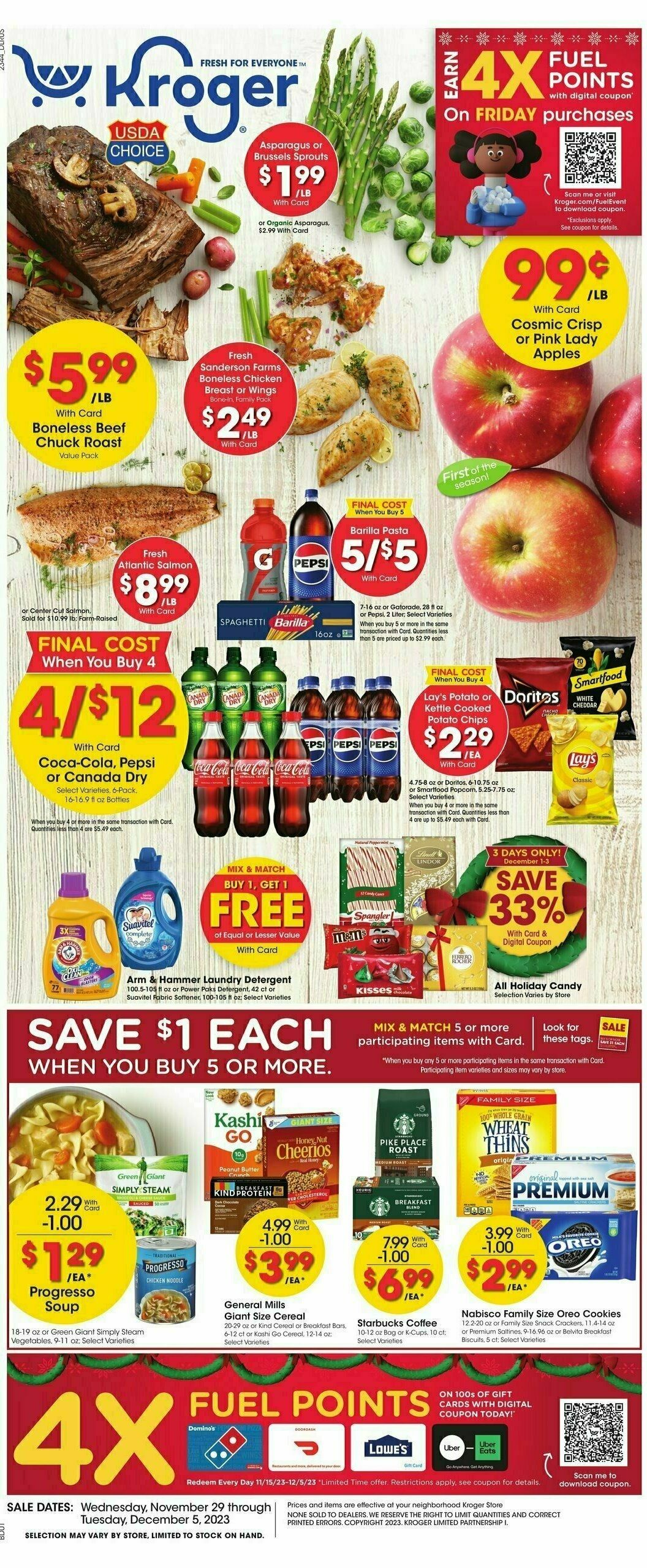 Kroger Weekly Ad from November 29