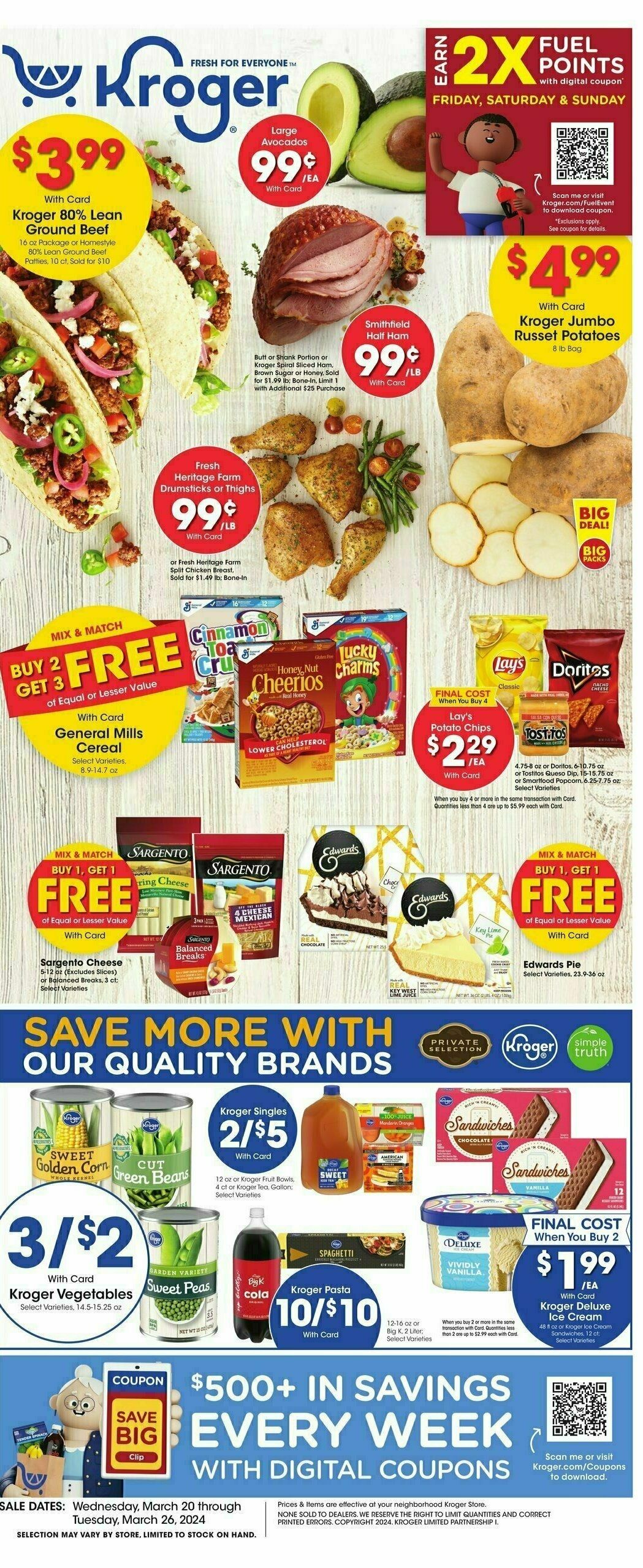 Kroger Weekly Ad from March 20