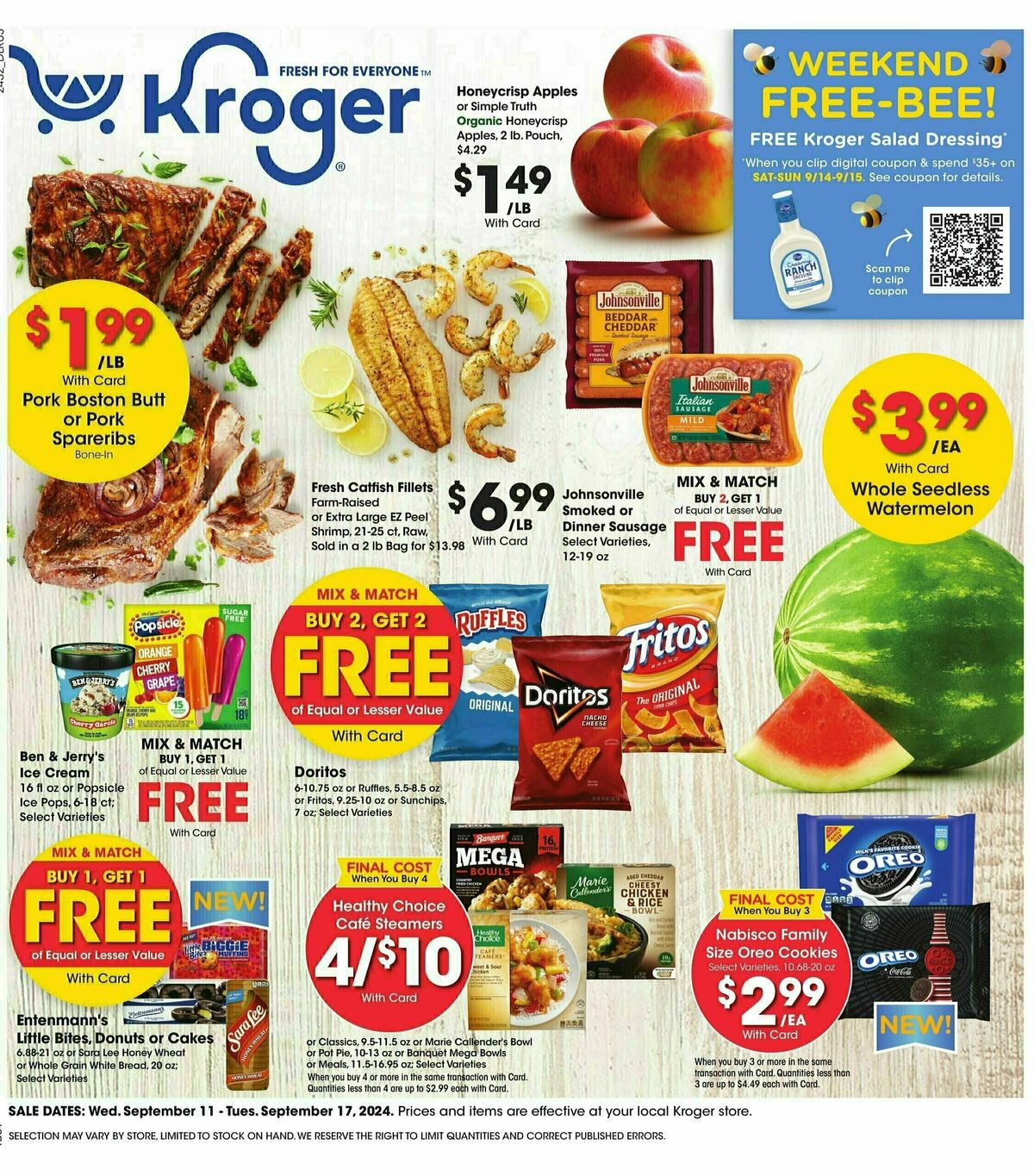 Kroger Weekly Ad from September 11