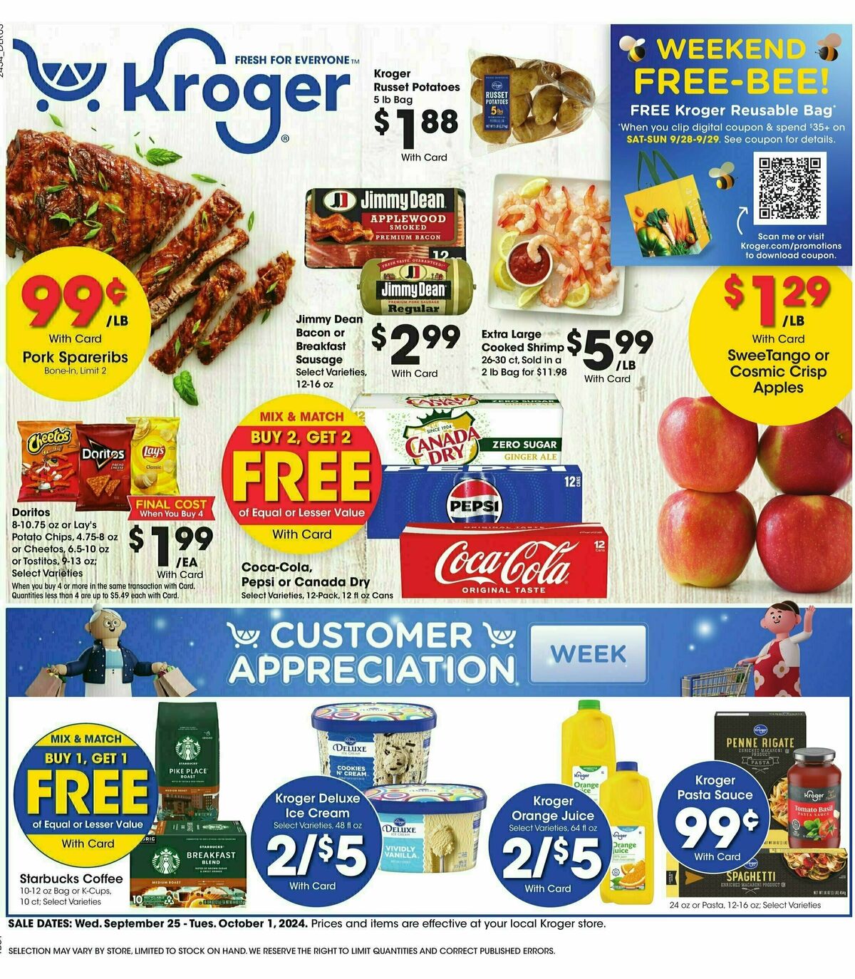 Kroger Weekly Ad from September 25