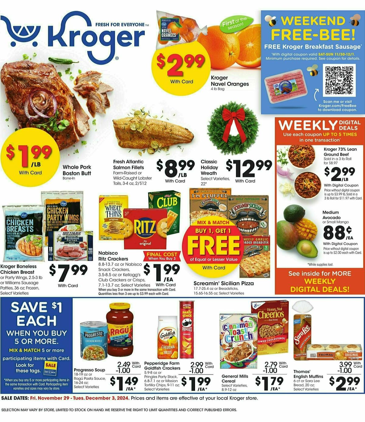 Kroger Weekly Ad from November 29