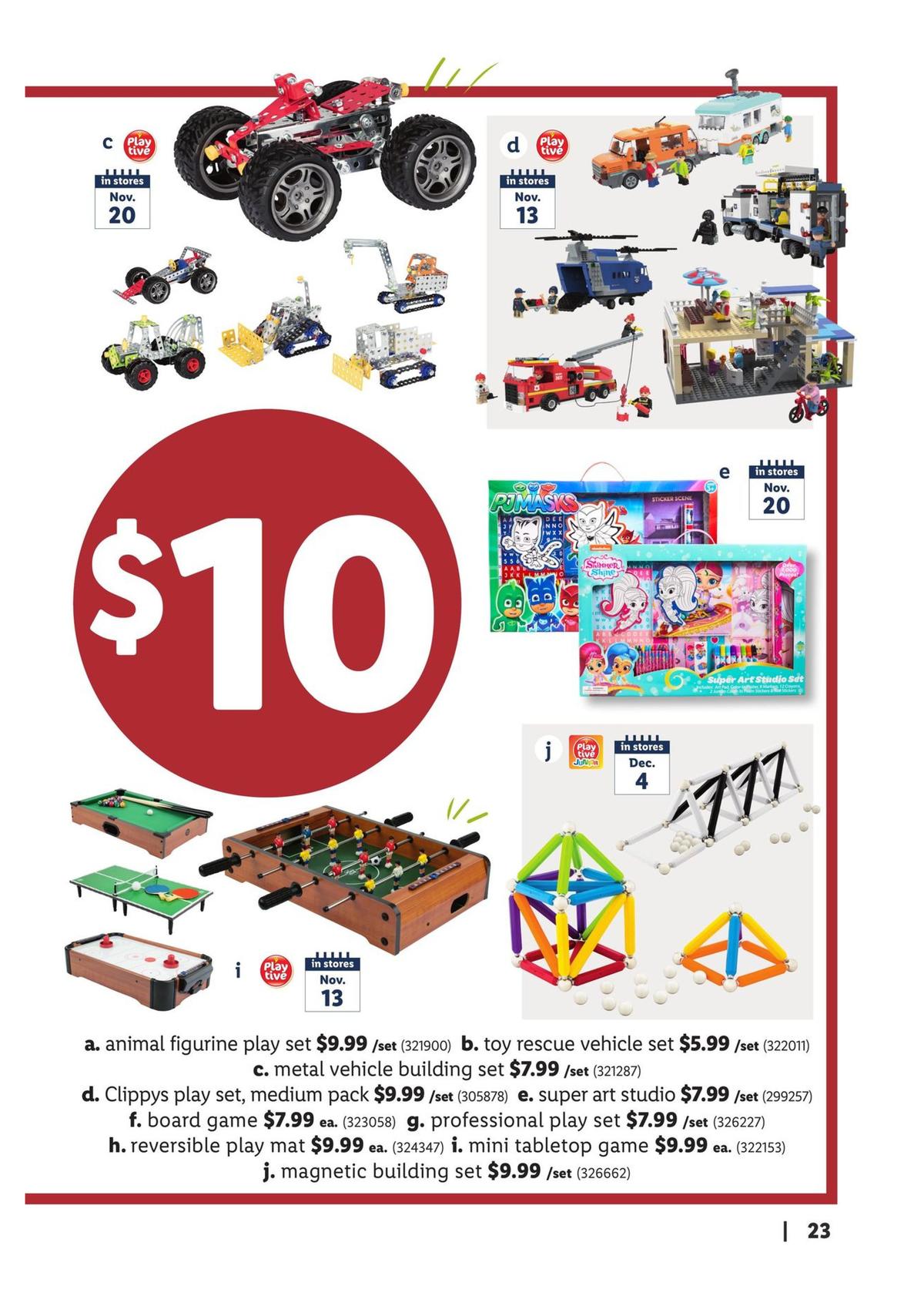 LIDL Toys Booklet Weekly Ad from October 30