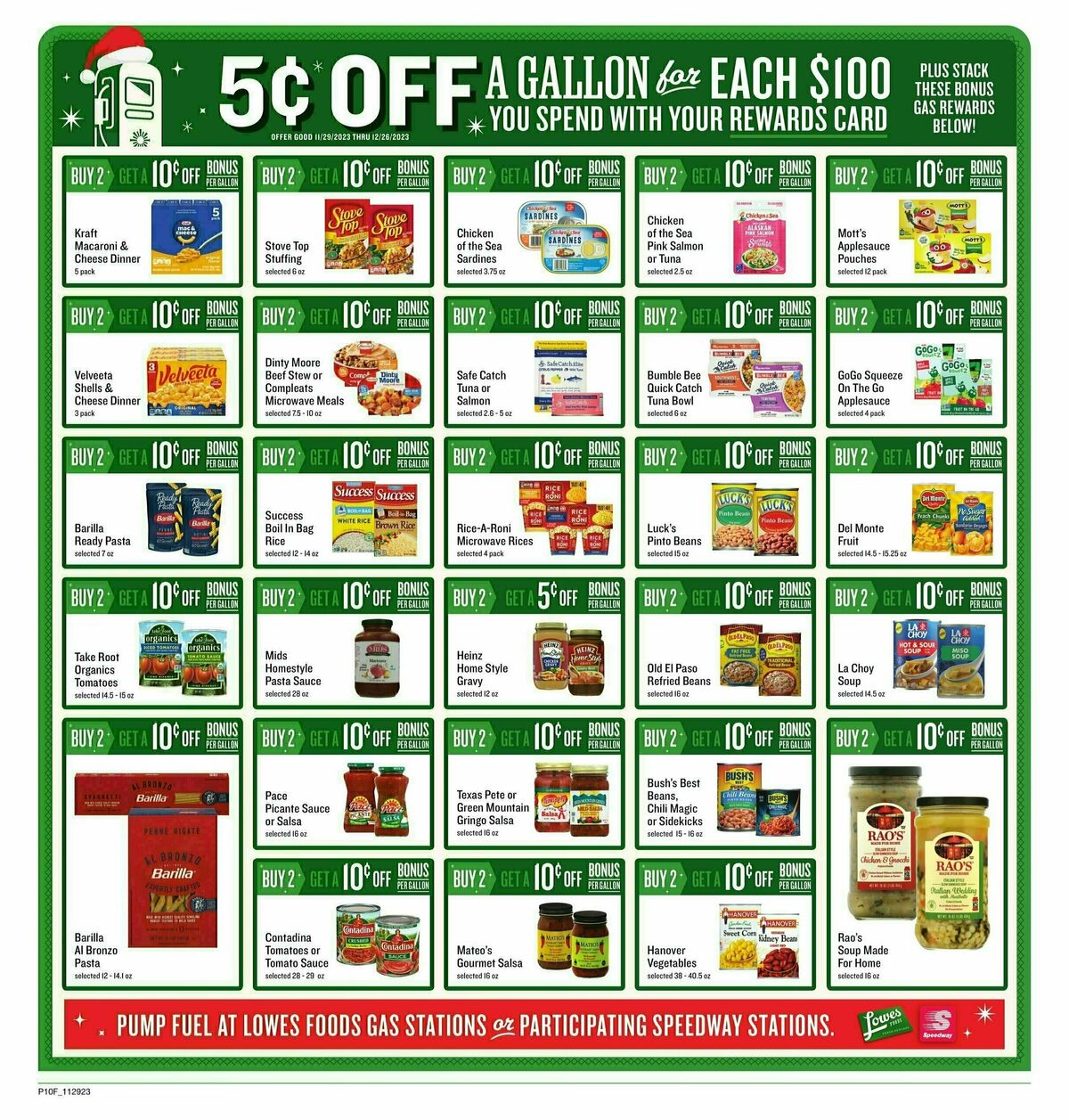 Lowes Foods Holiday Fuel Weekly Ad from November 29